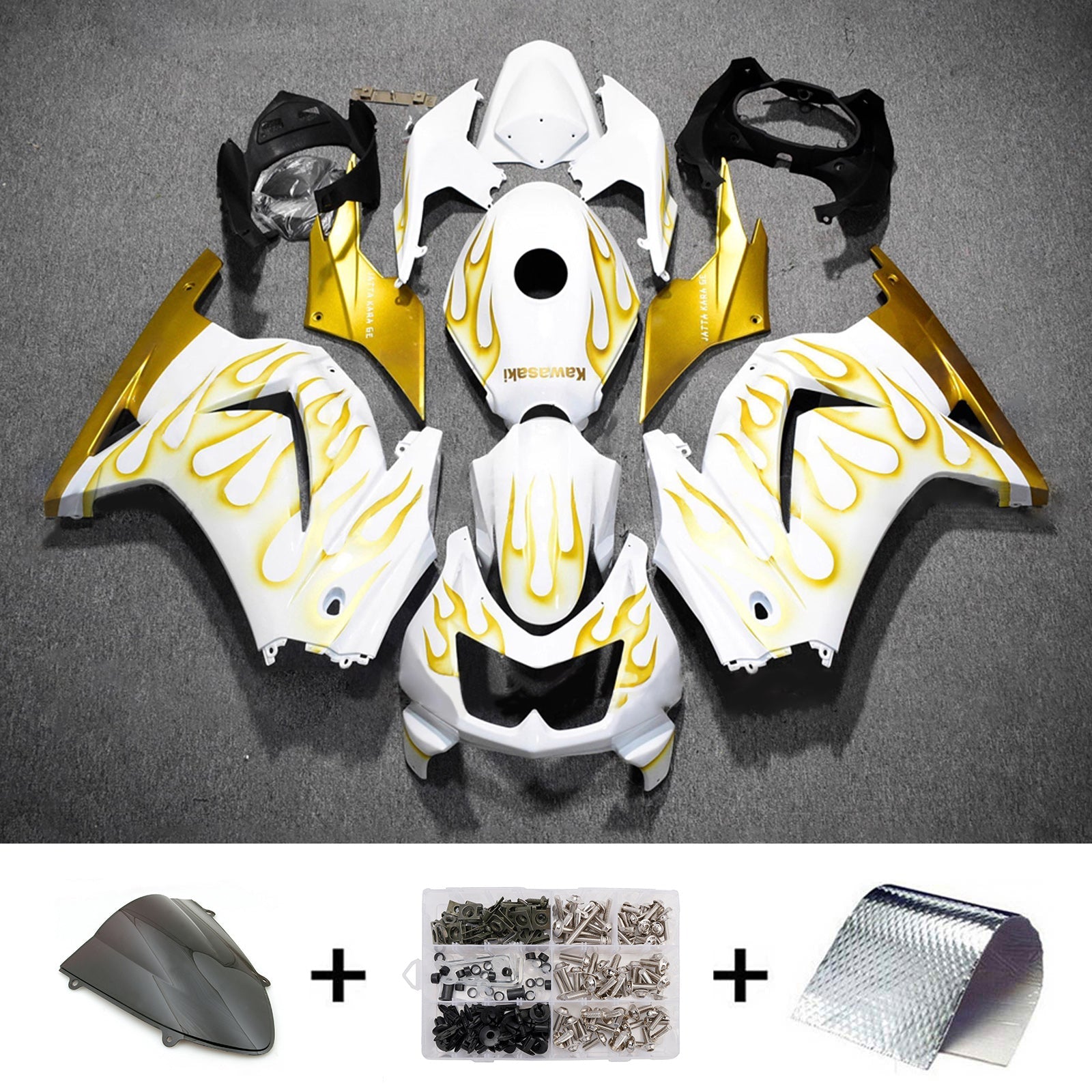 Injection Fairing Kit Bodywork Plastic ABS fit For Kawasaki EX250 Ninja250R 2008-2012