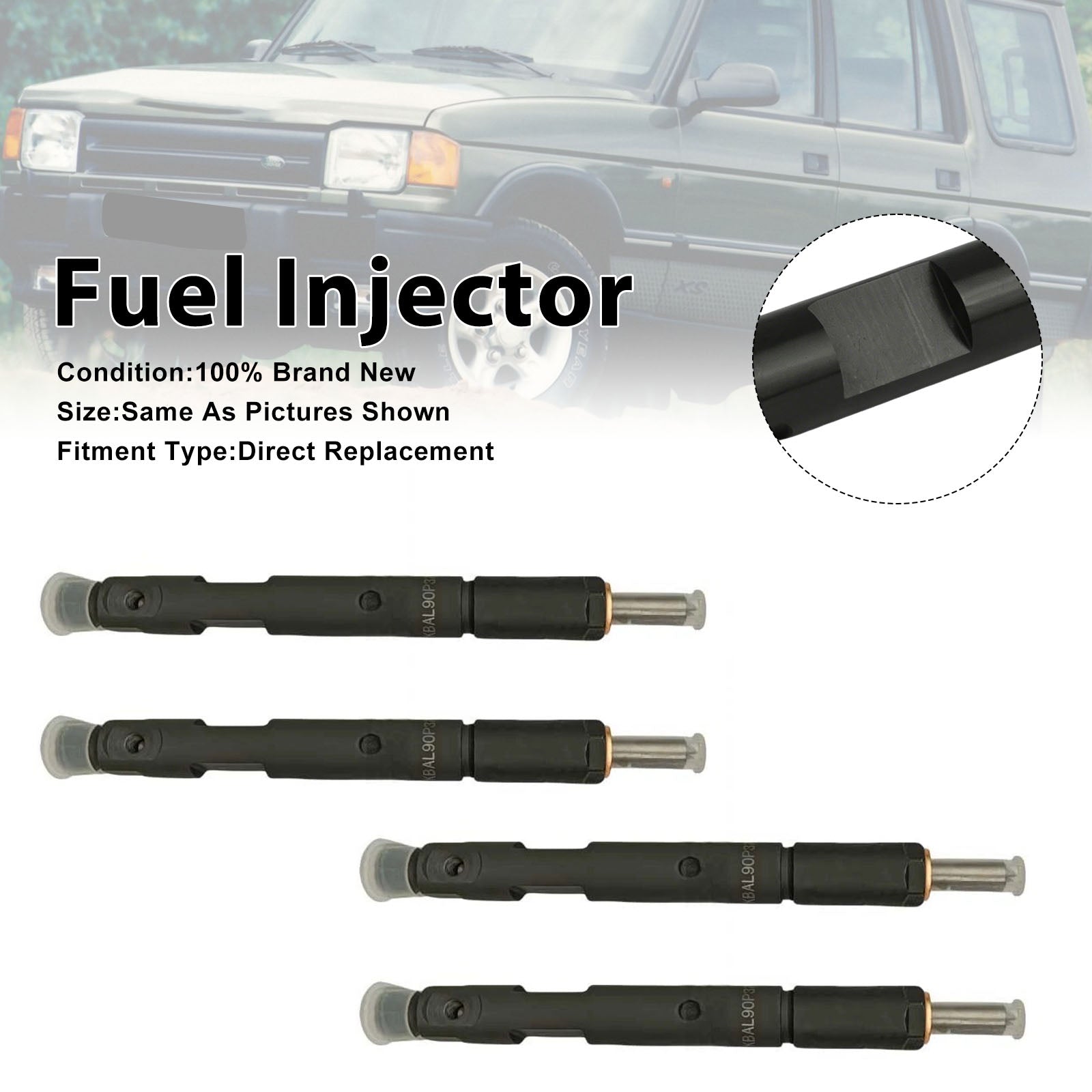 4Pcs Fuel Injector For Land Rover Discovery Defender 1994-1998 0432193835