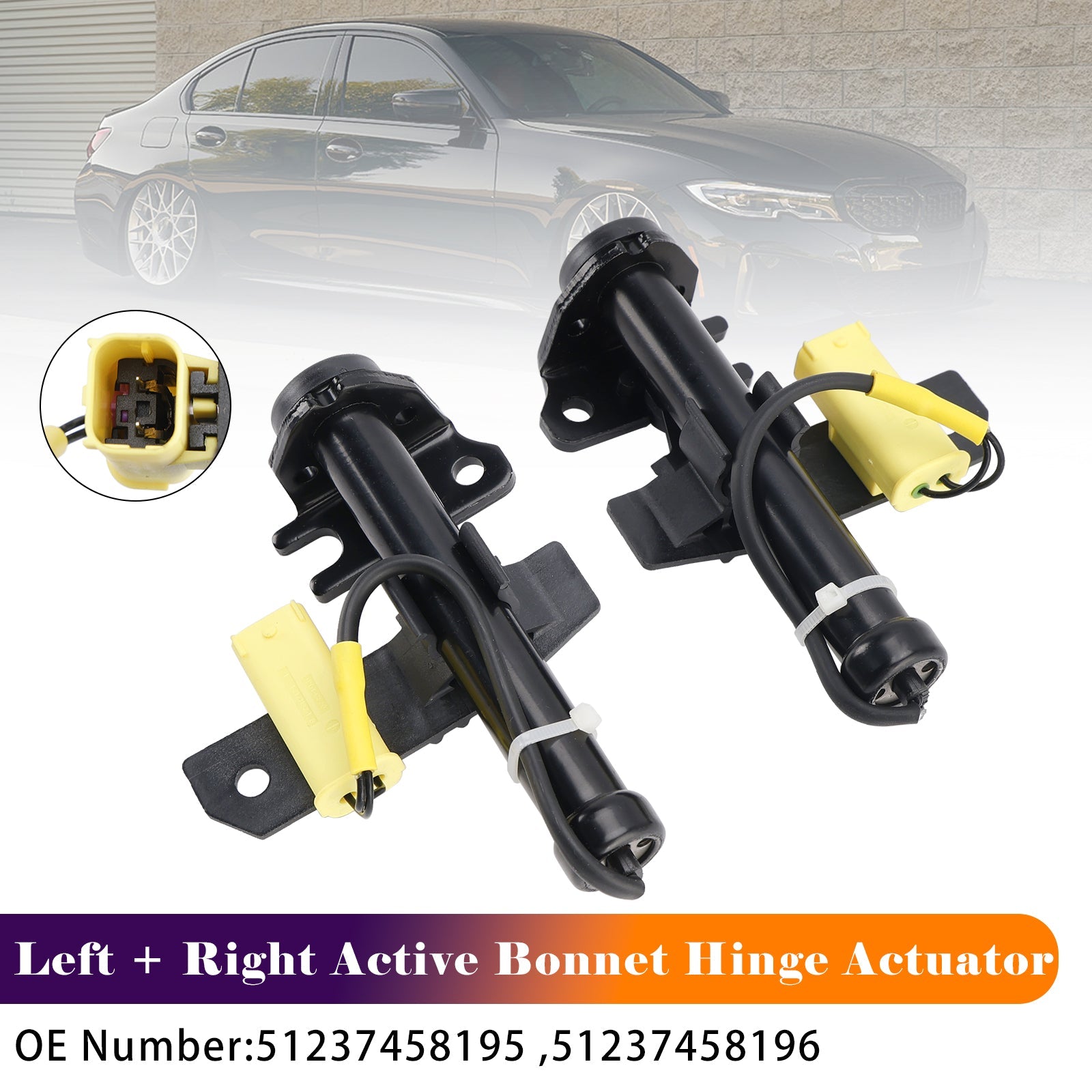 Left + Right Active Bonnet Hinge Actuator For BMW 3 Series G20 G21 2018-2022