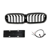 2021-2024 Fit BMW 5 Series G30 G38 Gloss Black Front Kidney Grille Double Slat