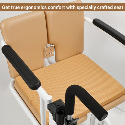 Patient Chair Hydraulic Transferred Lift Wheelchair w/180°Split Seat And Table