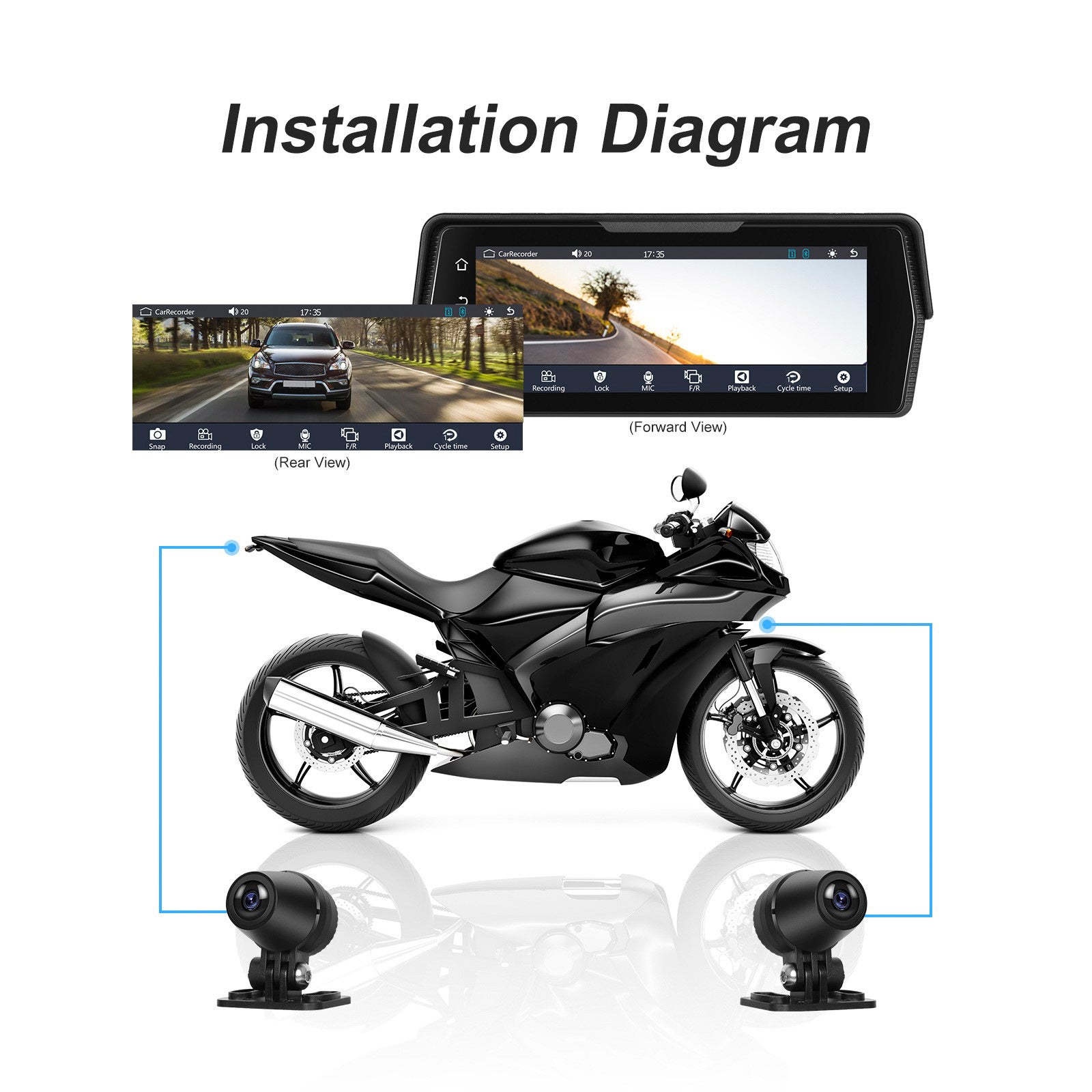 6.86-inch PND Wireless CarPlay Android Auto Screen Mirroring for Motorcycles