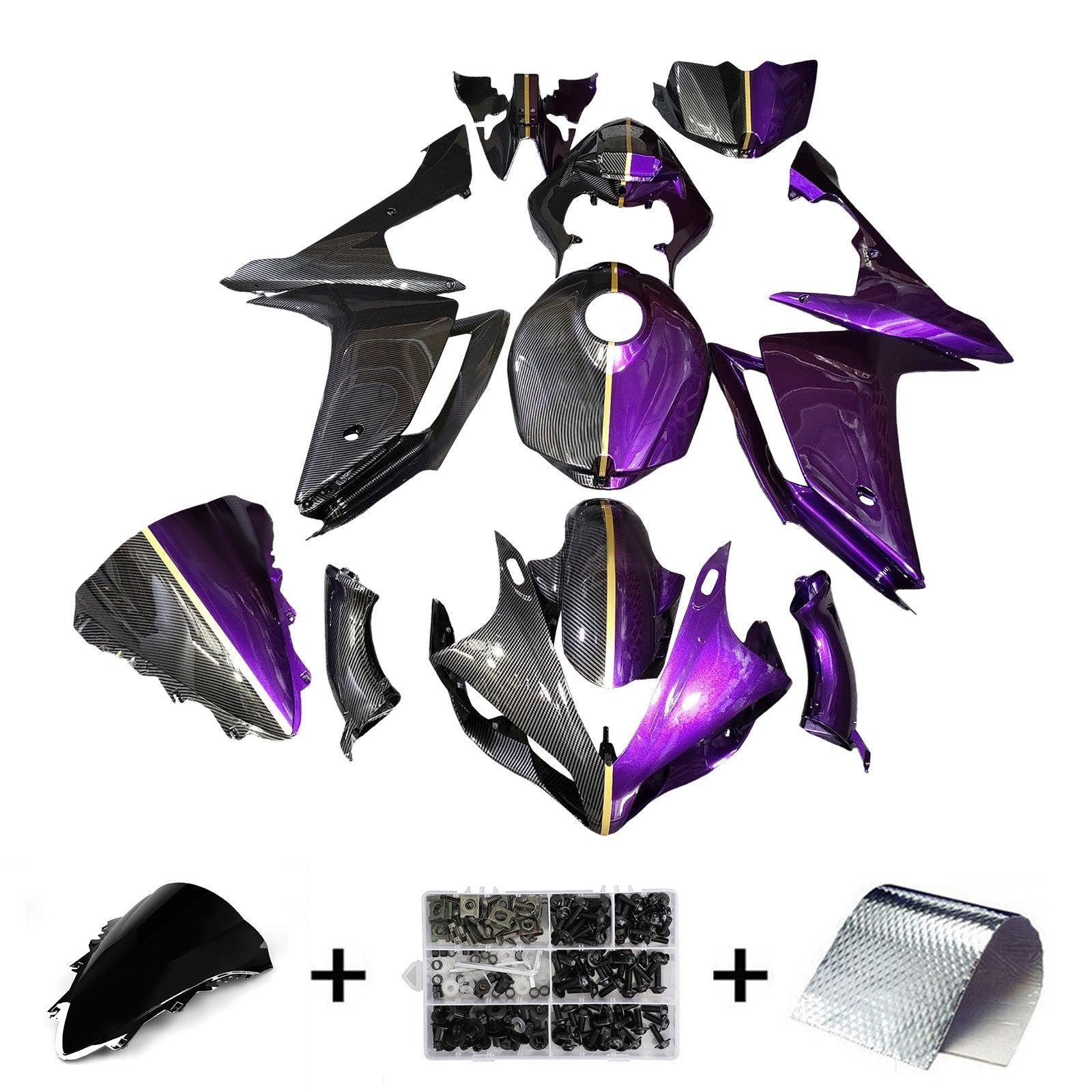 Injection Fairing Kit Bodywork Plastic ABS For Yamaha YZFR1 YZF-R1 2007-2008