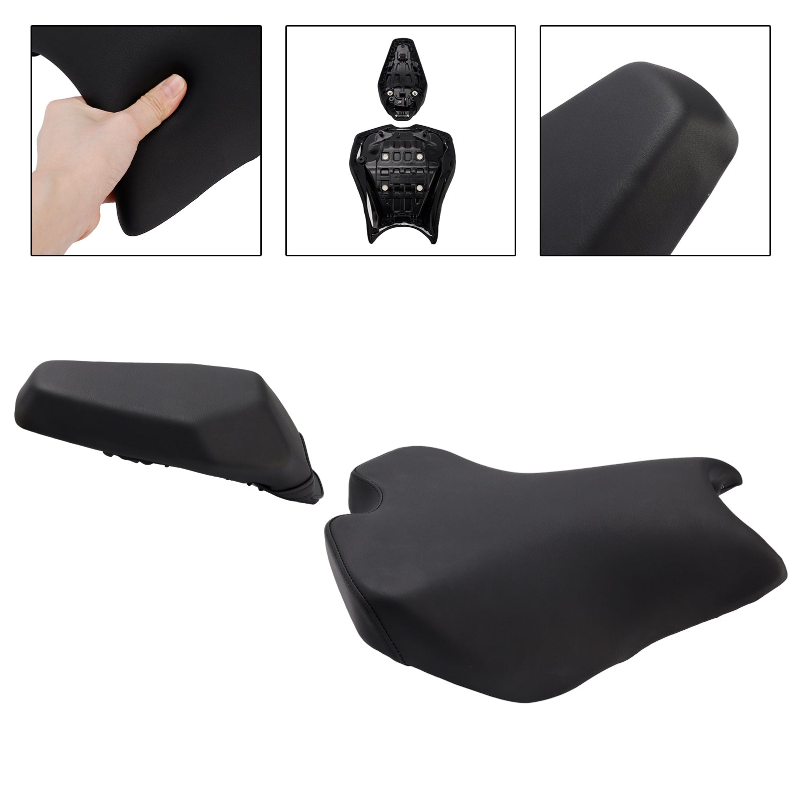 2025 For Kawasaki Ninja Z900 Front W/ Rear Thickened Seat Pillion Kit Black