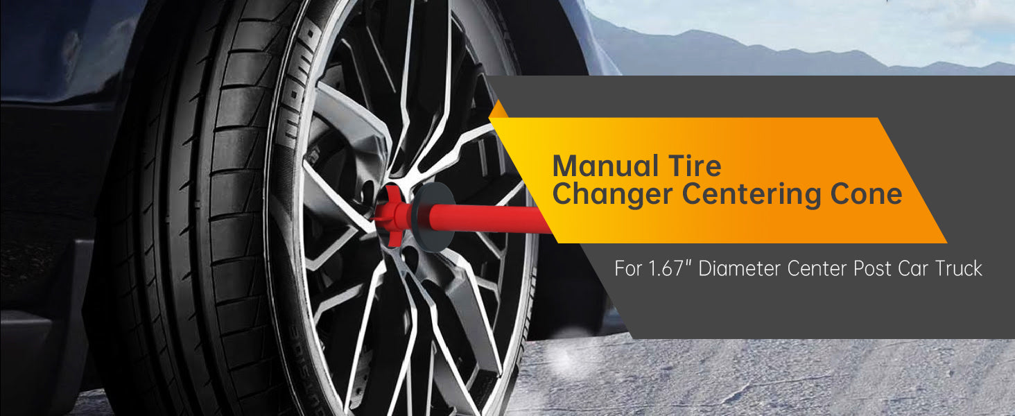 Large Manual Tire Changer Centering Cone for 1.67" Diameter Center Post Car