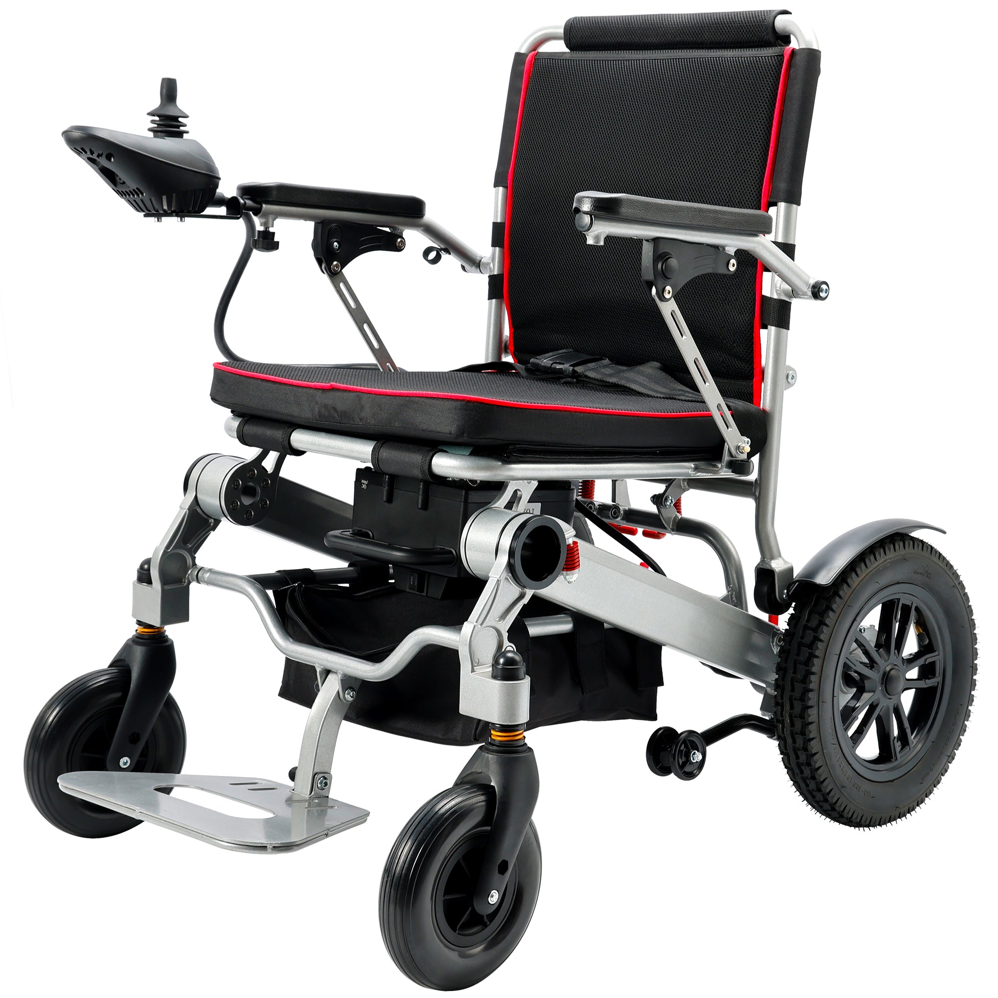 Seniors Compact Portable Airline Approved Electric Wheelchair for Adults Intelligent Power Wheelchairs Lightweight Foldable All Terrain Motorized Wheelchair