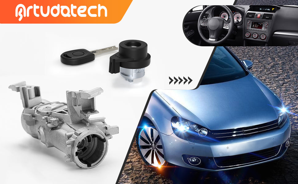 Ignition Switch With Lock Cylinder Key 1K0905851B 1K0953527D Fit For Volkswagen Touran 2003-2010