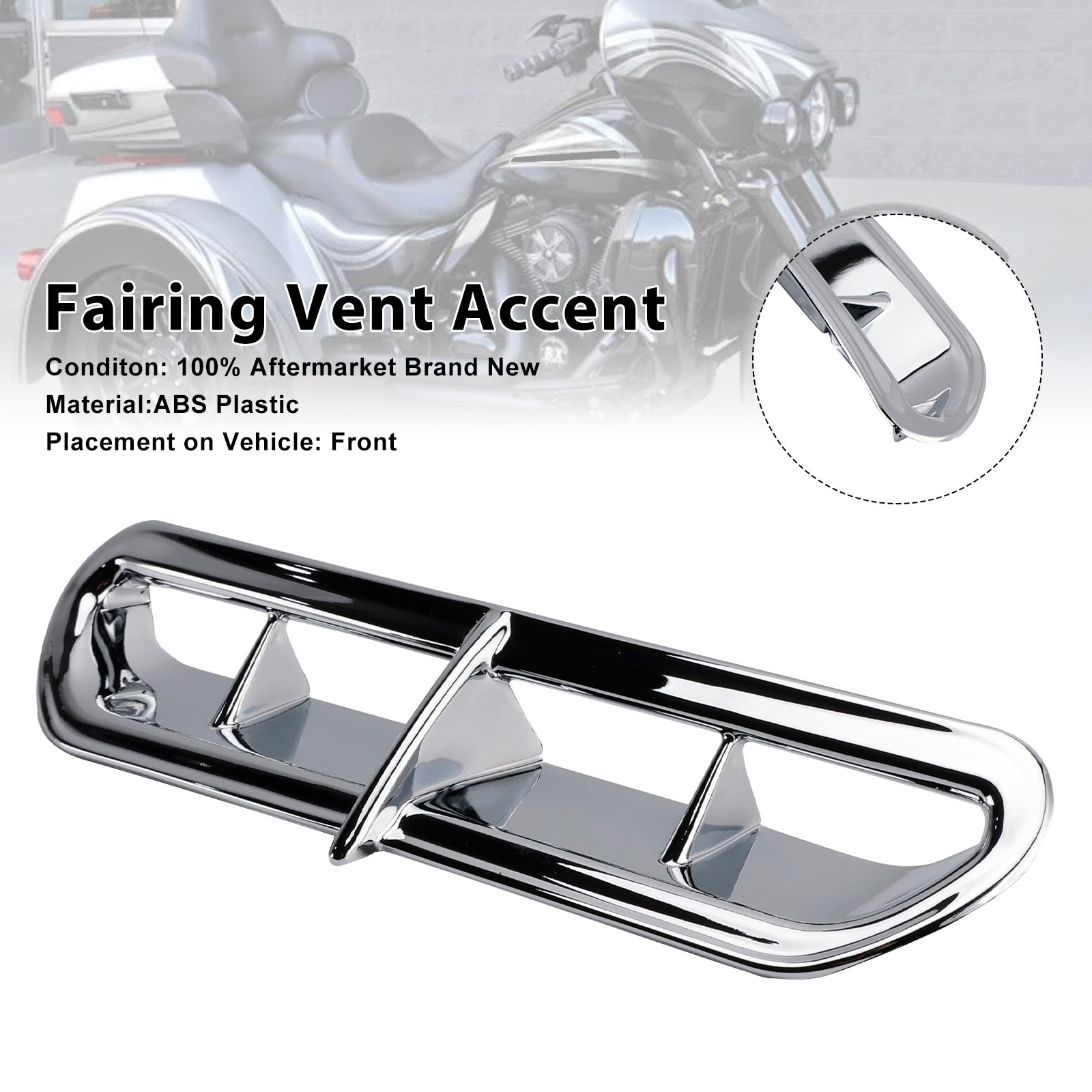 Fairing Vent Accent For Touring Electra Street Trike Glide Ultra 2014-2022