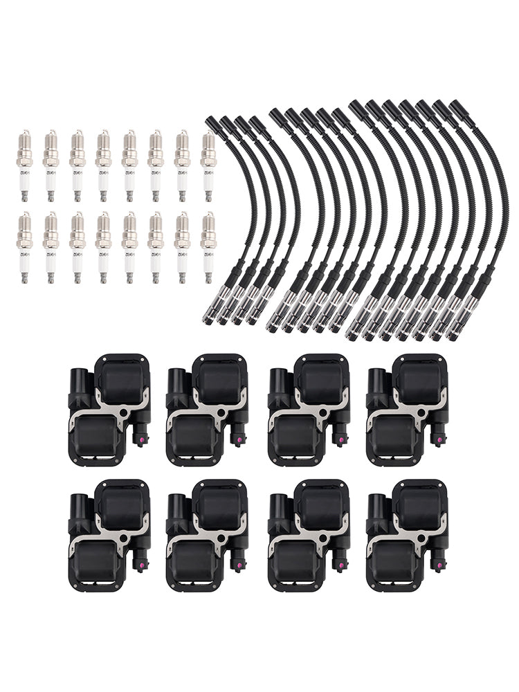 2005-2009 Mercedes Benz SLR McLaren 8x Ignition Coil+16x Spark plug +16x Wire Set UF359 0001587303