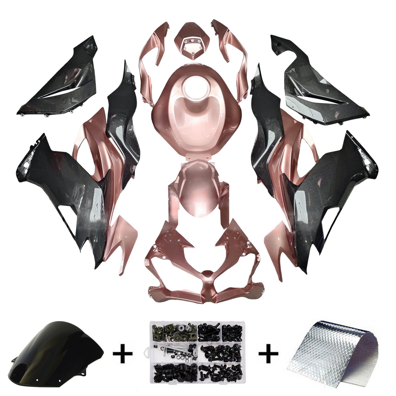 Injection Fairing Kit Bodywork Plastic ABS fit For Kawasaki ZX6R 2019-2023