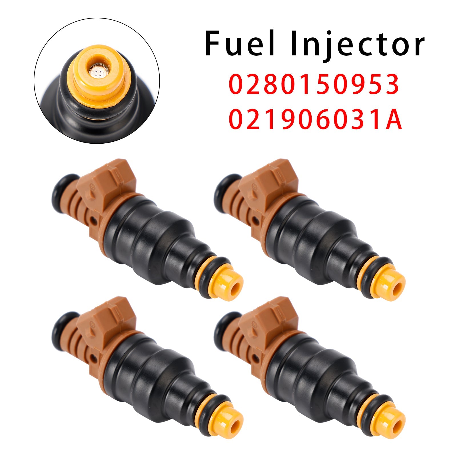 VW Golf III Variant 1H5 4Pcs Fuel Injector 0280150953