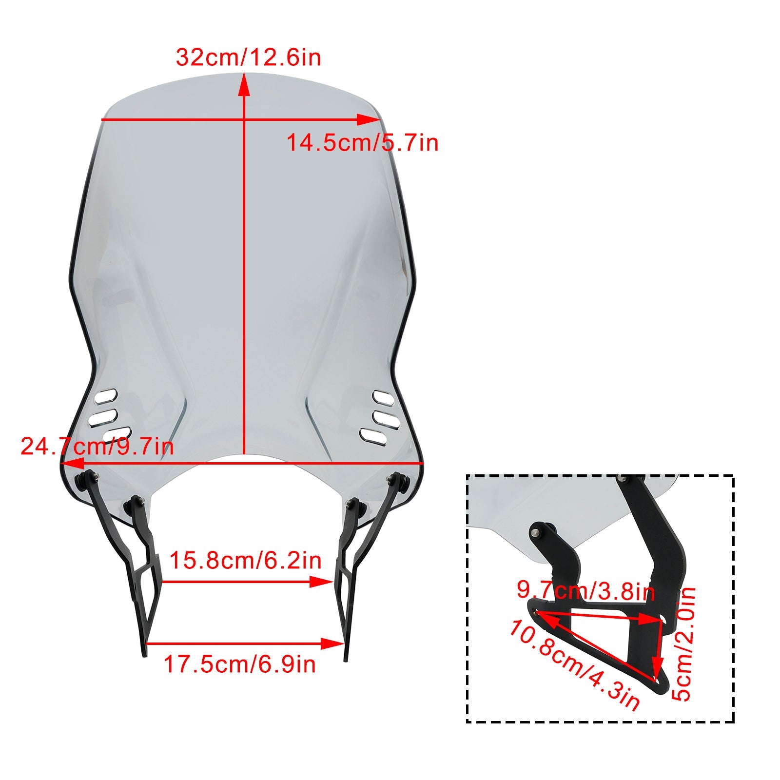 2022-2024 YAMAHA XSR900 ABS Motorcycle Windshield WindScreen