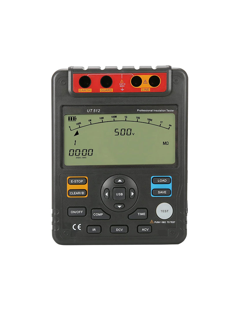 UT512 Insulation Resistance Testers Voltmeter Auto Range 2500V 100GΩ