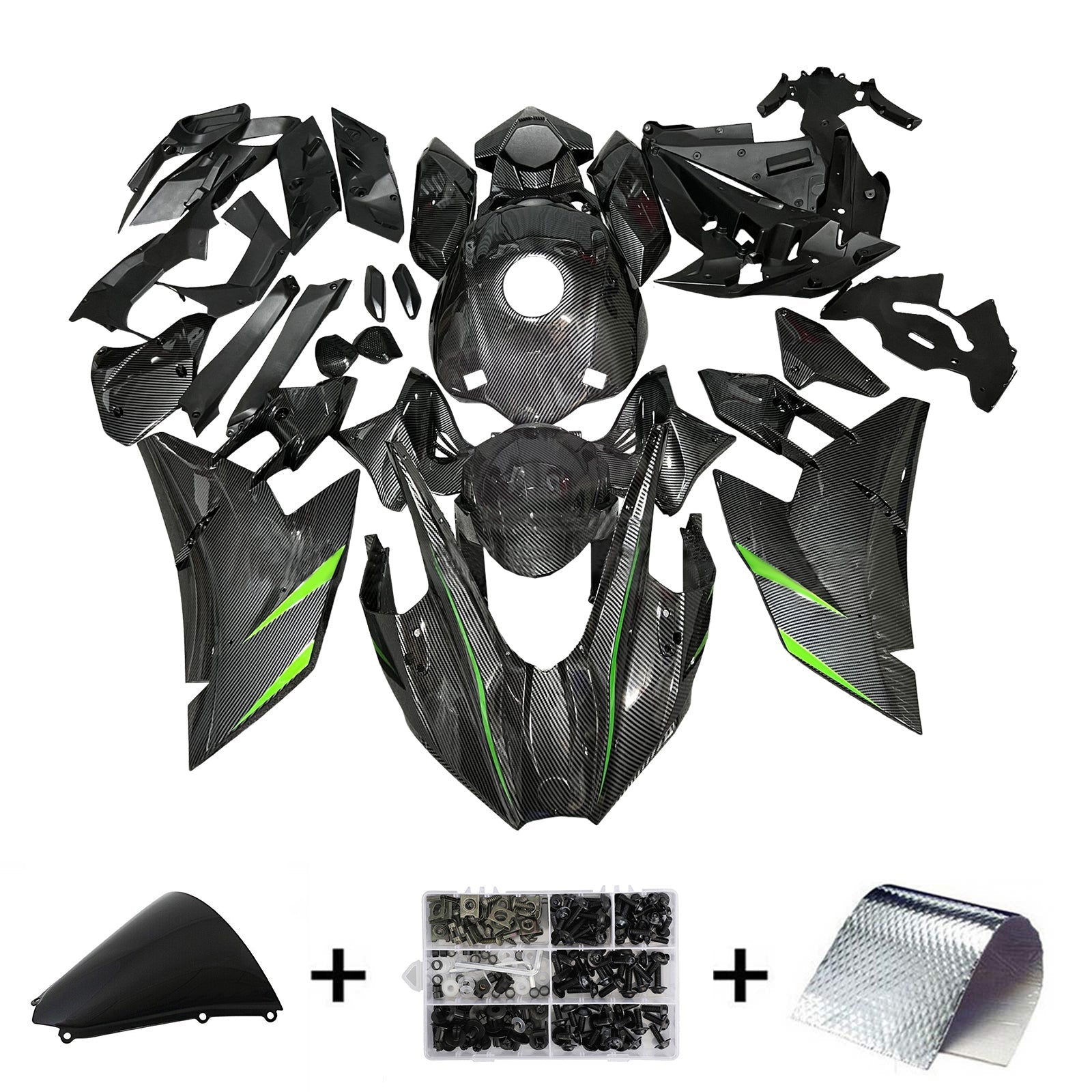 Injection Fairing Kit Bodywork ABS fit For Kawasaki Ninja H2 2015-2025