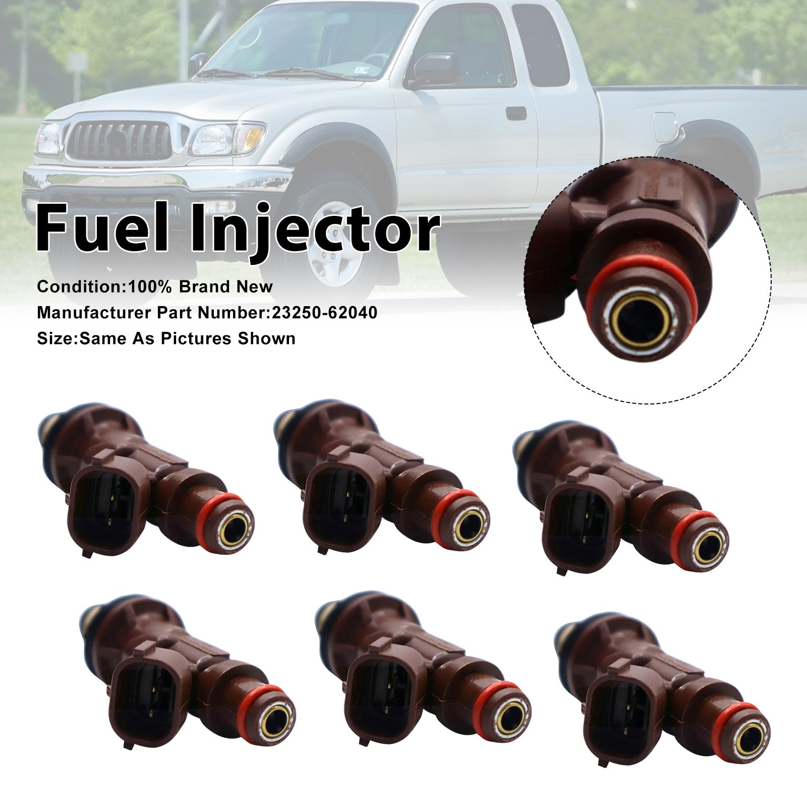 6Pcs Fuel Injector For Toyota Tundra 98-04 Tacoma 1998-2004 23250-62040