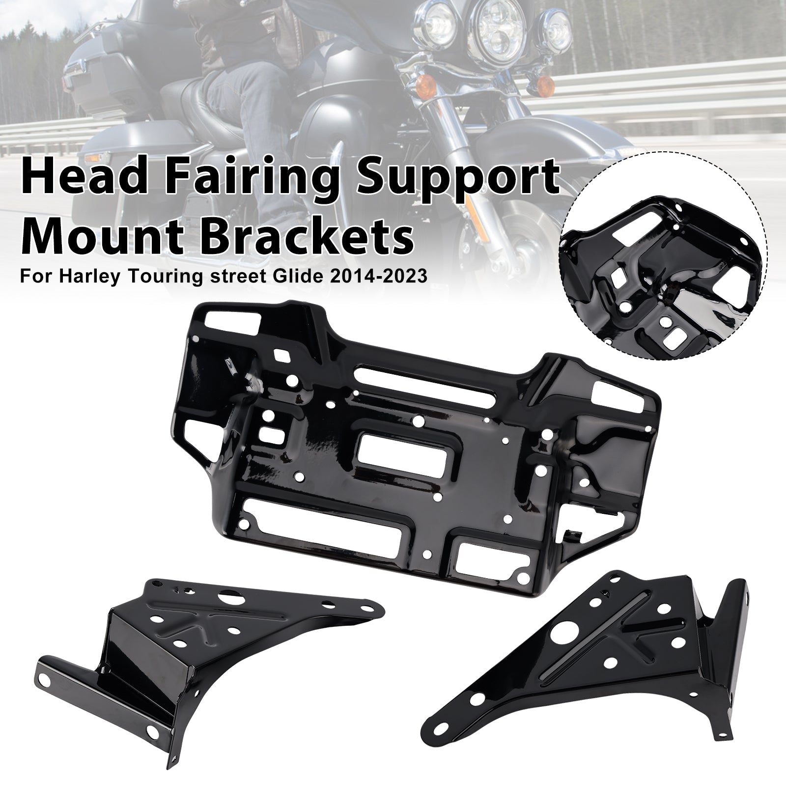 2014-2023 Touring street Glide Head Brackets 57000186 57000169 57000170