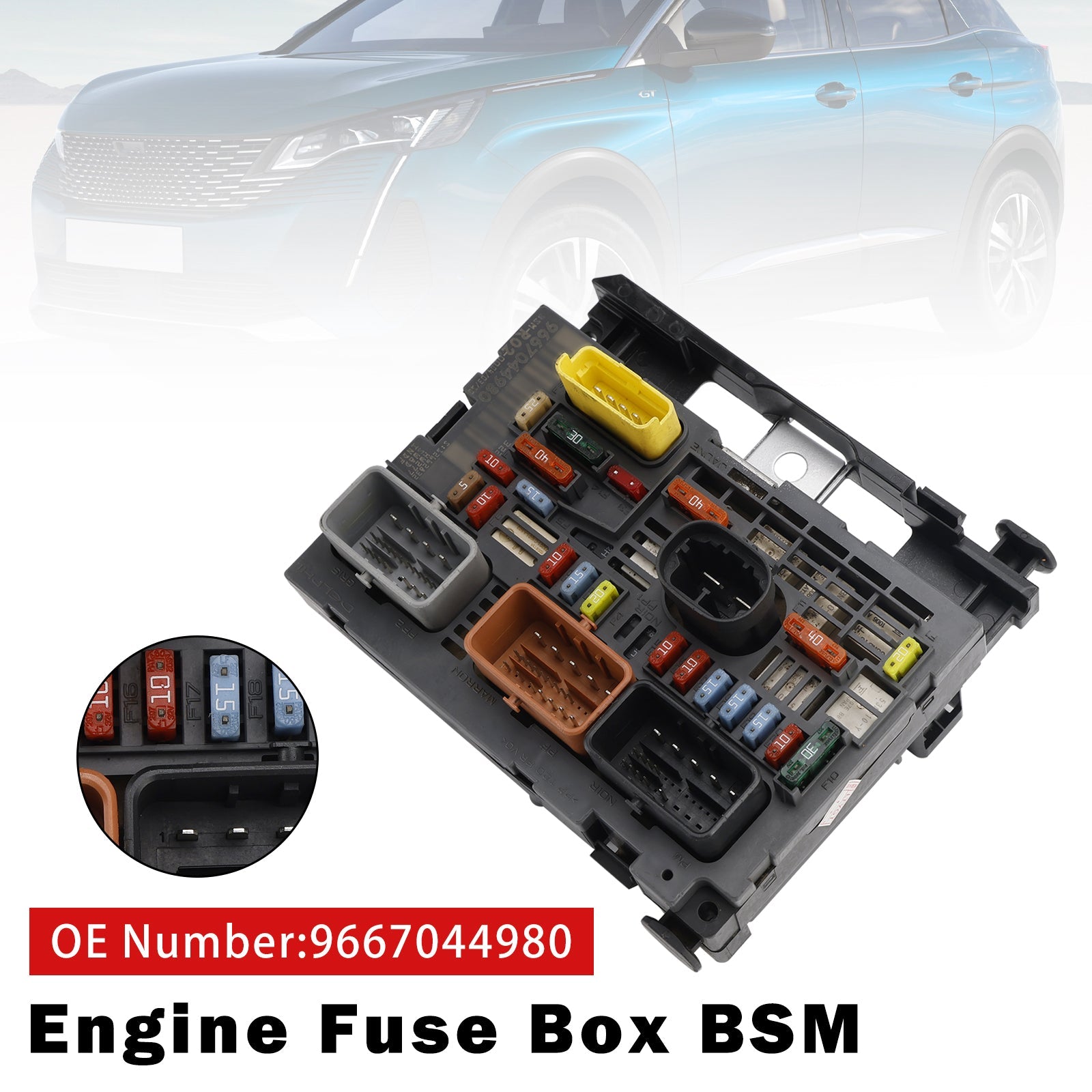 For Peugeot 3008 5008 9667044980 BSM Control Unit Fuse Box