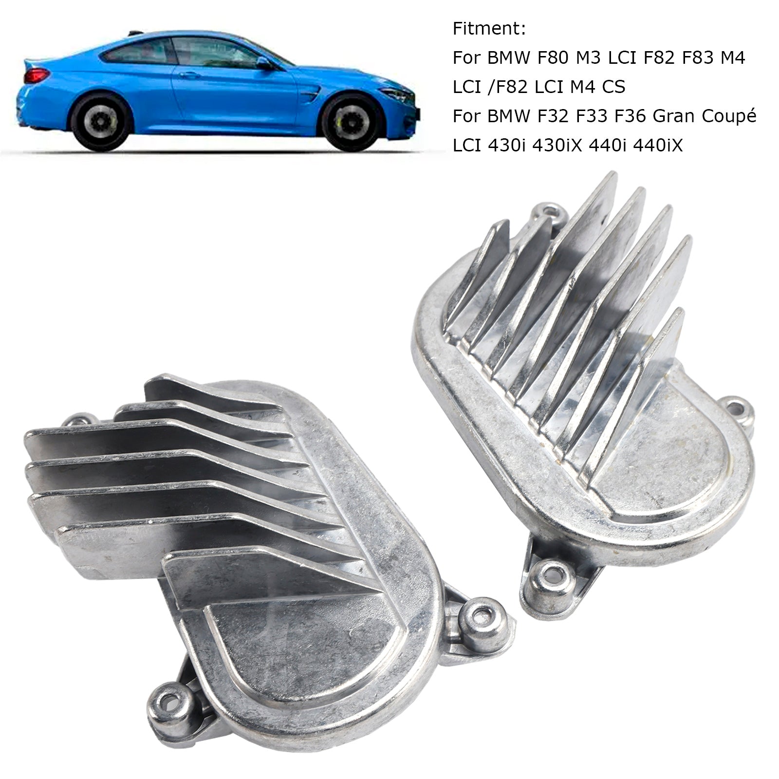 BMW F32 F33 F36 Gran Coupé LCI 430i 430iX 440i 440iX Left & Right Adaptive Headlight DRL Module 63117493229 63117493230 Generic