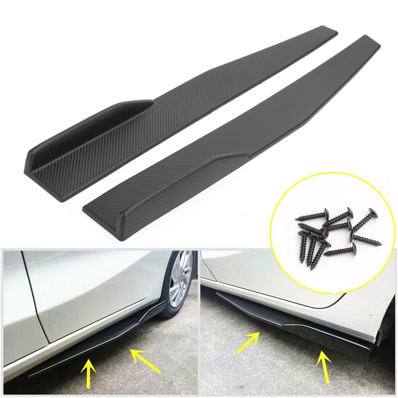 All Models BMW F10/F11 520i 528i 535i 550i Pair Car Side Skirts Rocker Splitters Diffuser Winglet Wings