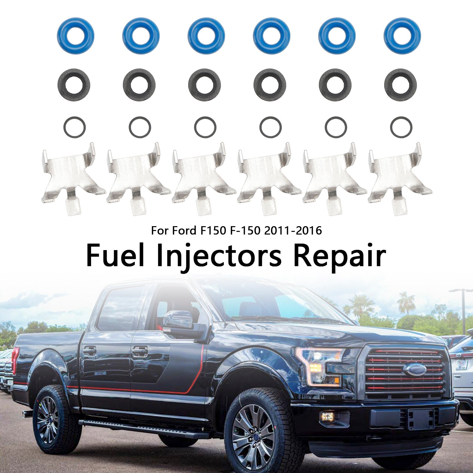 2011-2016 Ford F150 3.5L Turbo EcoBoost 6PCS Fuel Injector Repair Seal Kit