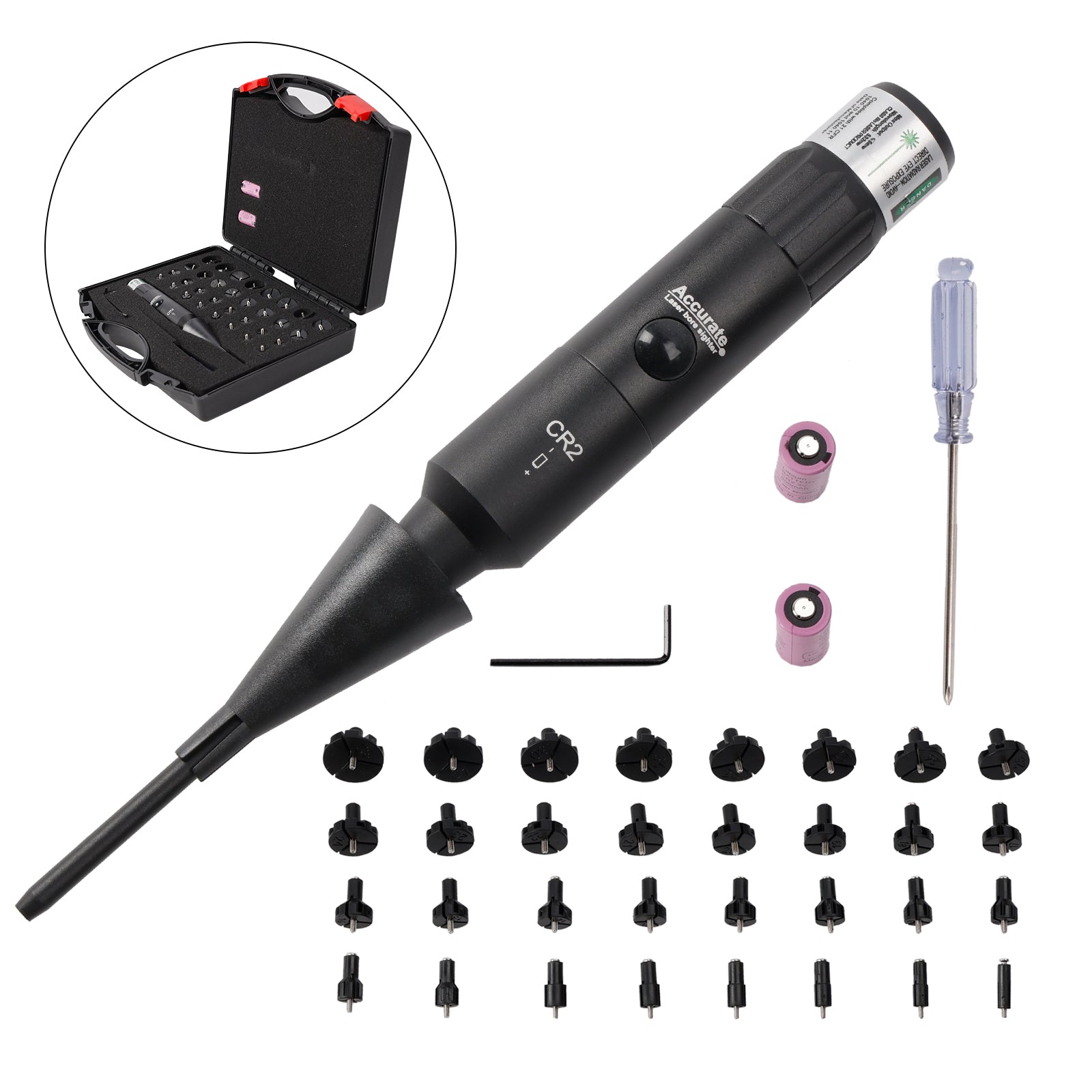 Professional Laser Bore Sight Kit Multiple Caliber Upgraded Green Bore Sighter