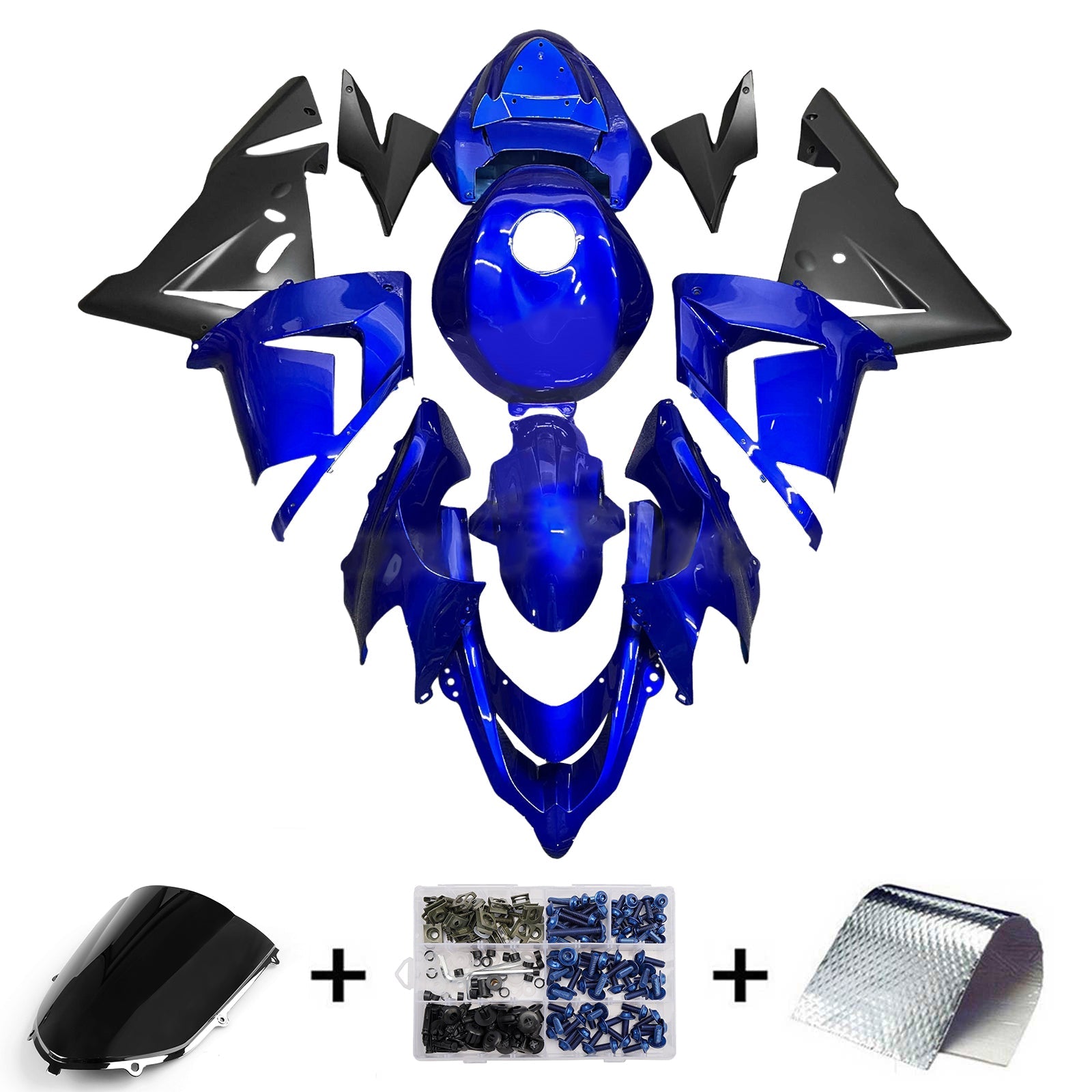 Injection Fairing Kit Bodywork Plastic ABS fit For Kawasaki ZX10R 2004-2005