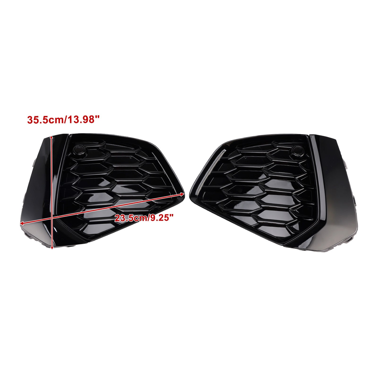 Audi A3 S-line 2021-2023 Black Front Honeycomb Fog Light Grille Cover