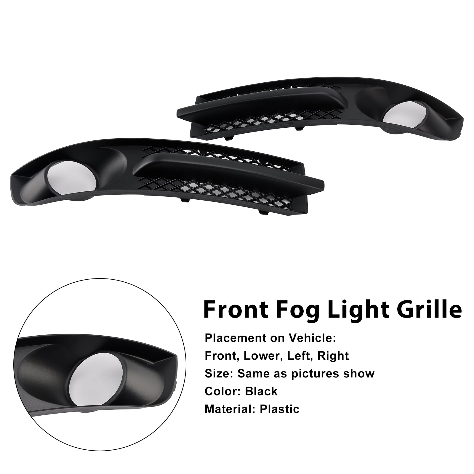 2000-2010 VW Sharan 7M Front Bumper Fog Light Grill W/ Foglight Hole
