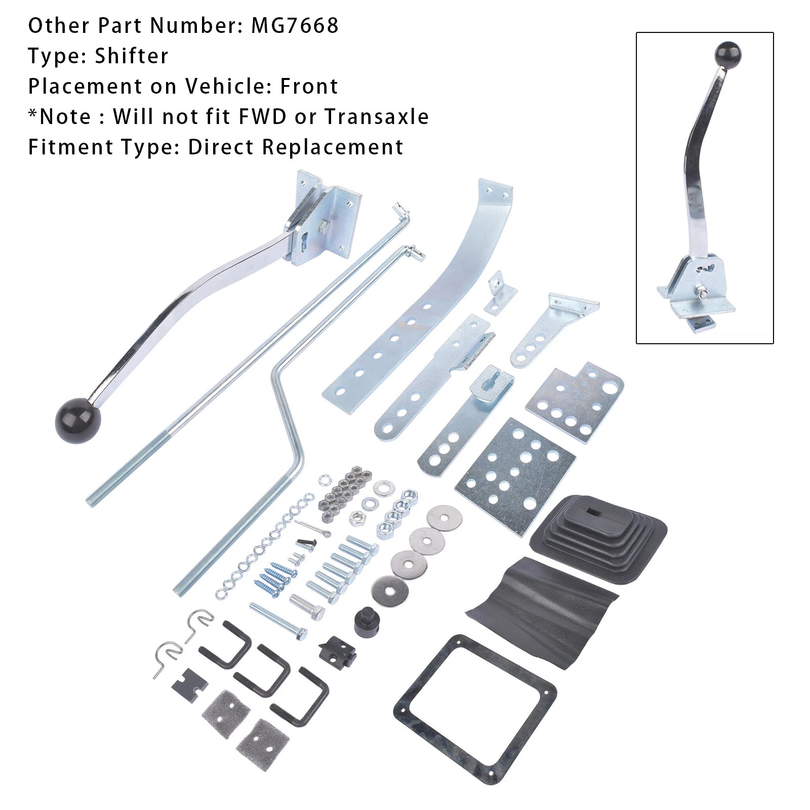 1964-1986 Torqueflite 727,904 Dodge, Plymouth, Chrysler 7668 Universal Automatic Floor Shifter Conversion Kit