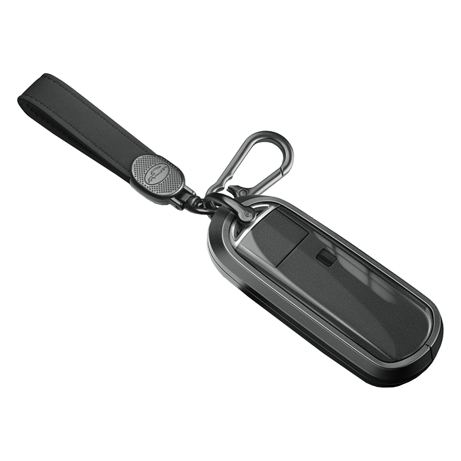 Aluminum Alloy TPU Black Car Key Case Cover With Buckle For Mazda CX-4 CX-5