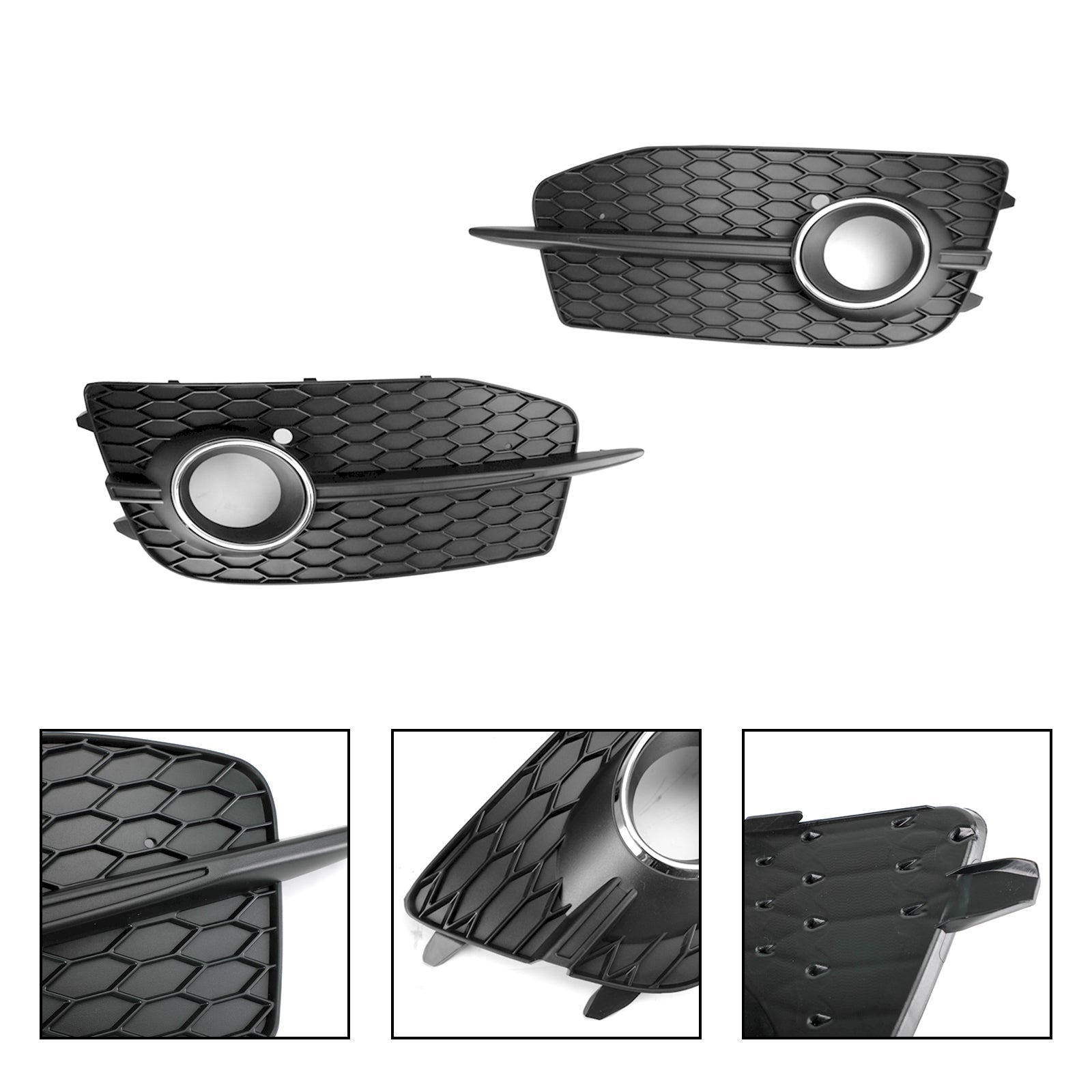 2012-2014 Audi Q3 S-Line 2PCS Bumper Fog Light Grill Grille 8U0807681DSP9
