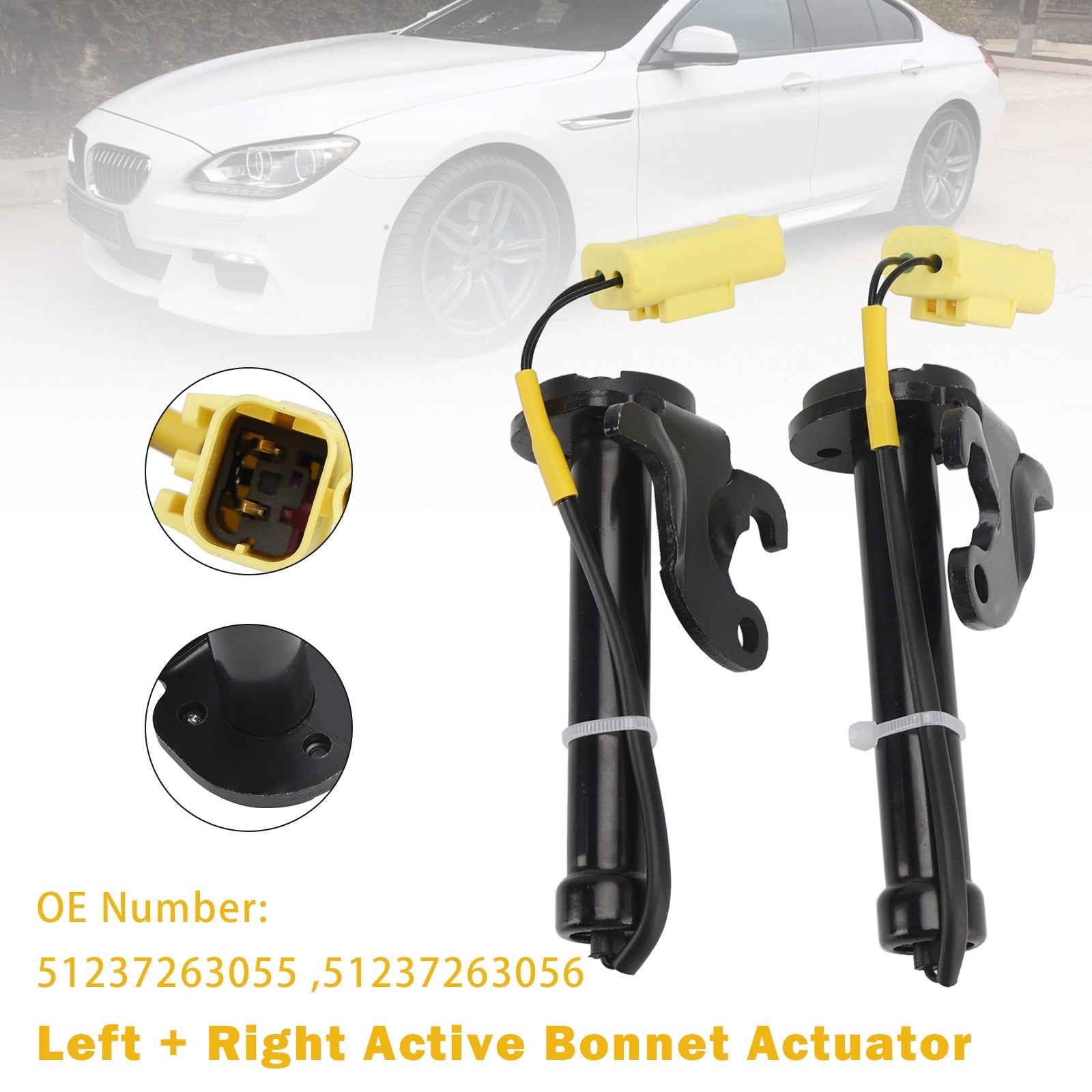 2x Active Bonnet Actuator 51237263055 51237263056 For BMW 5 6 7 Series F10 / F11