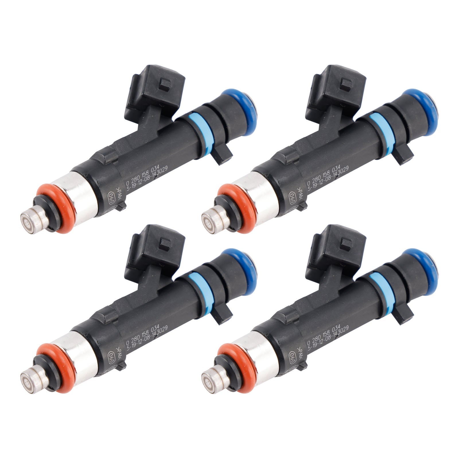 4Pcs Fuel Injector For Dacia Sandero Dokker Logan Renault Kangoo 0280158034