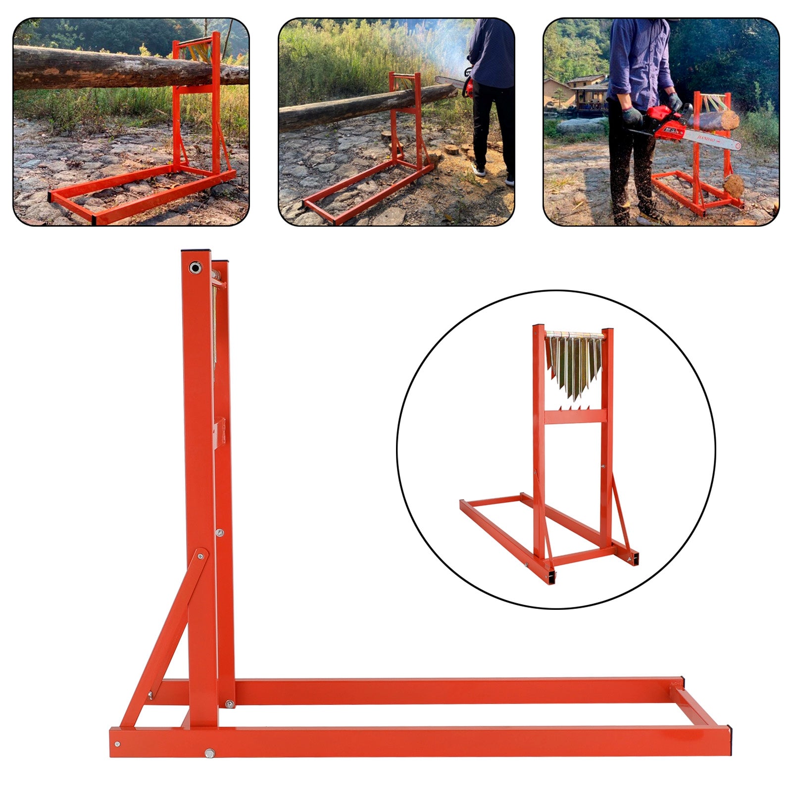 Log Stand Saw Horse Chainsaw Saw Horse Holder Smart holder Log Wood Loggers