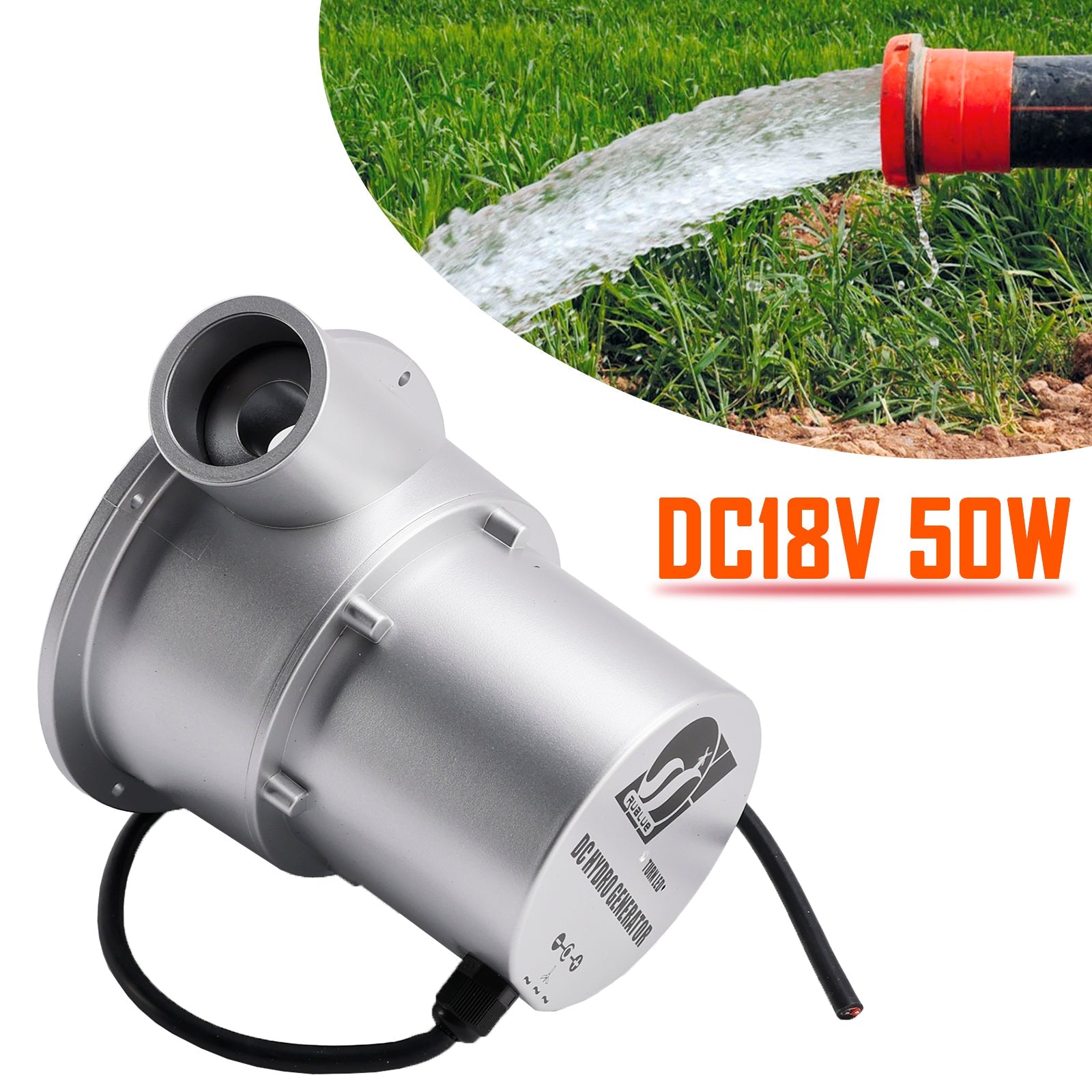 Water Flow Turbine Hydroelectric Generator DC18V/36V 36W/50W AC Power Generation