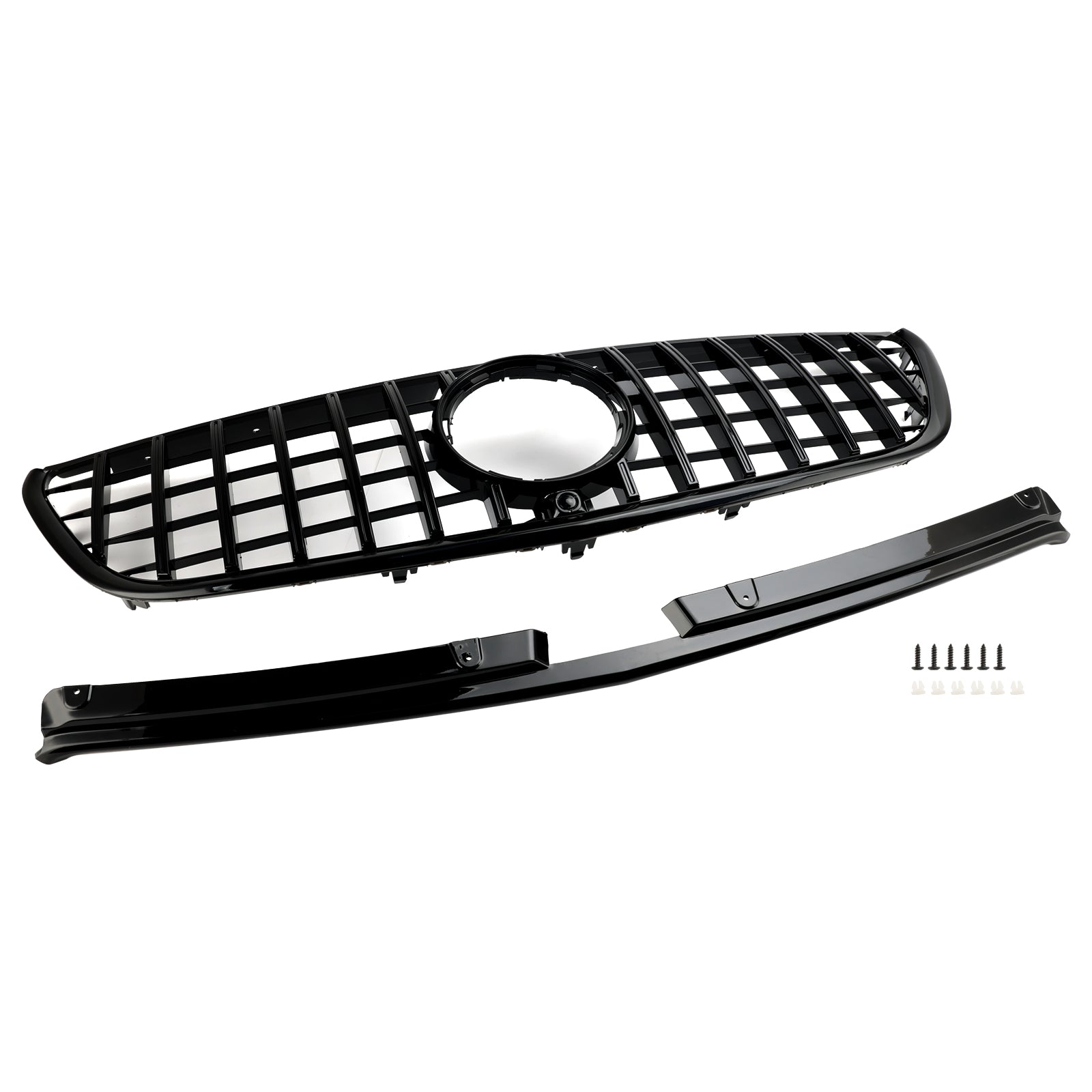 2015-2019 Vito W447 Mercedes GT Stlye Gloss Black Front Bumper Grill Grille