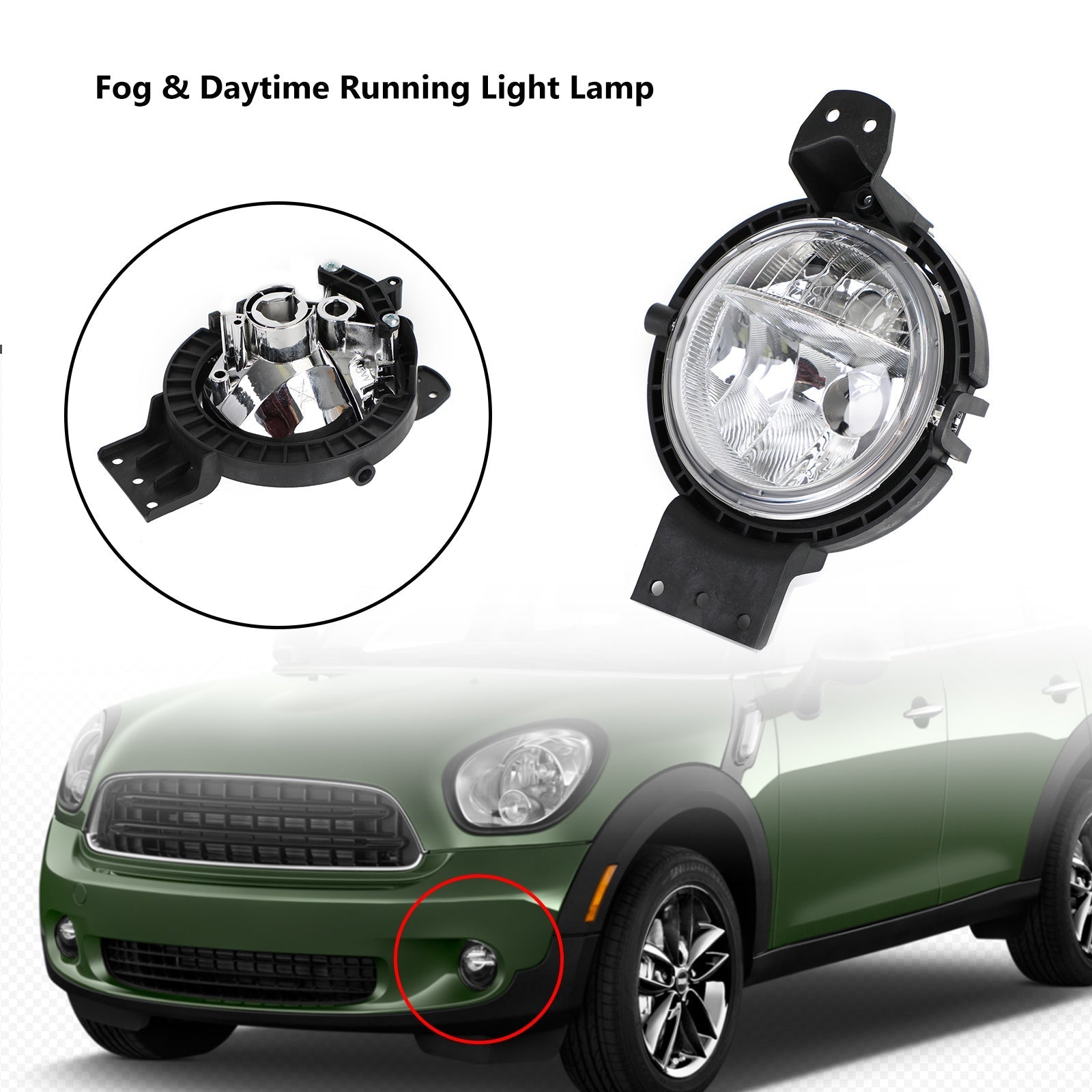 2010-2016 BMW Mini Countryman R60 L/R Fog Light Daytime Running Lamp Generic