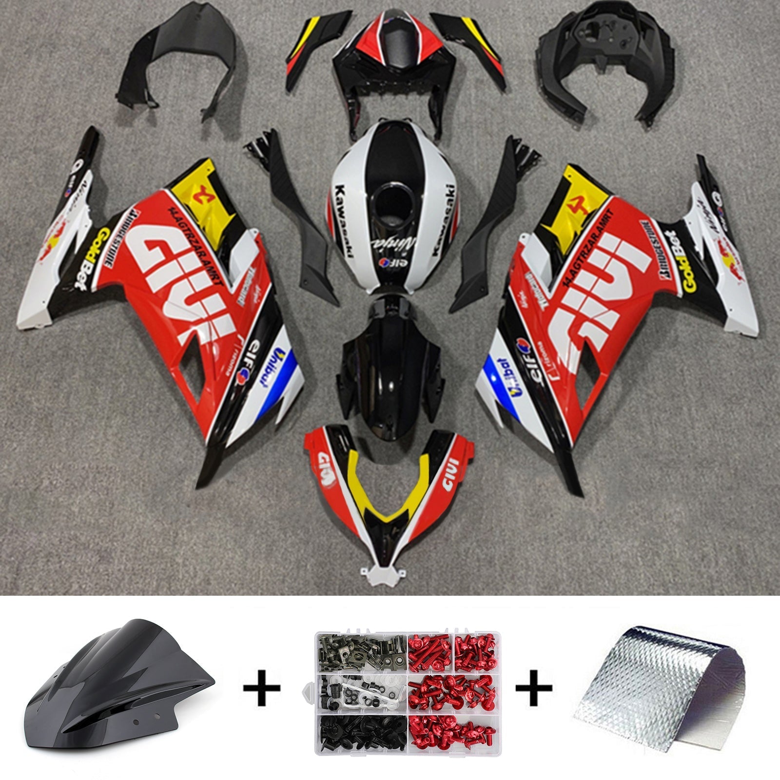 2013-2024 Kawasaki EX300/Ninja300 Injection Fairing Kit Bodywork Plastic ABS