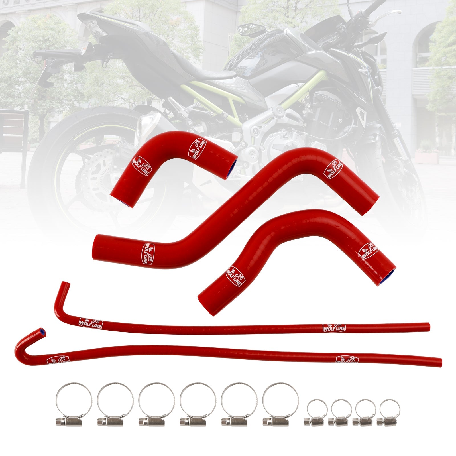2017-2026 Kawasaki Z900 Silicone Radiator coolant Hose kit