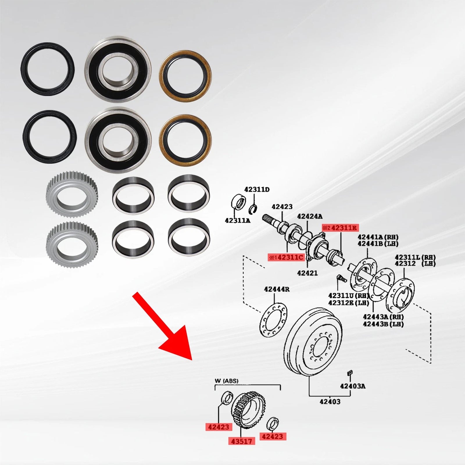 1998 Toyota T100 24PCS Transmission Clutch Plate Friction Kit 43517-35010 725