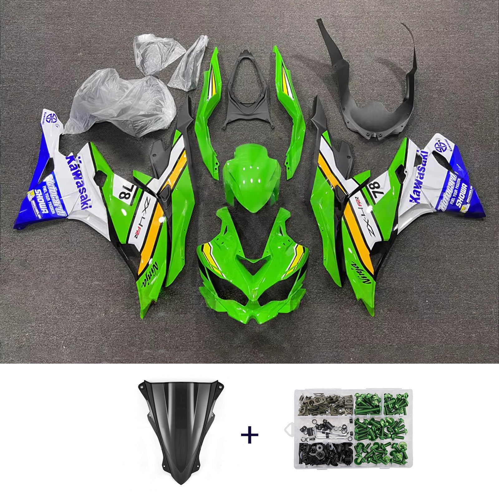 Injection Fairing Kit fit For Kawasaki Ninja ZX-25R ZX-4R ZX-4RR 2019-2025