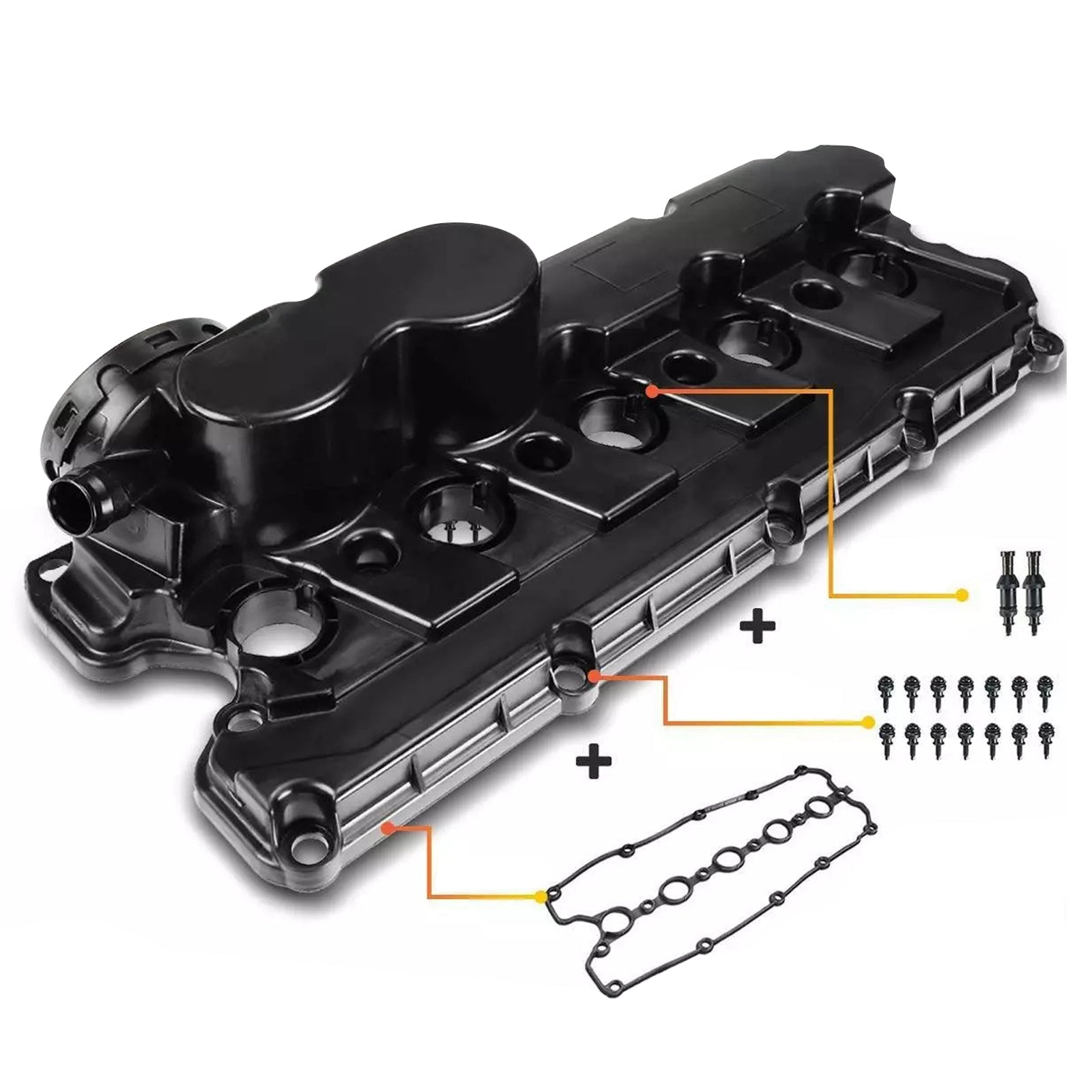 2006-2014 VW Jetta 2.5L Engine Valve Cover w/Gasket Bolts Cap 07K103469L 07K103469L
