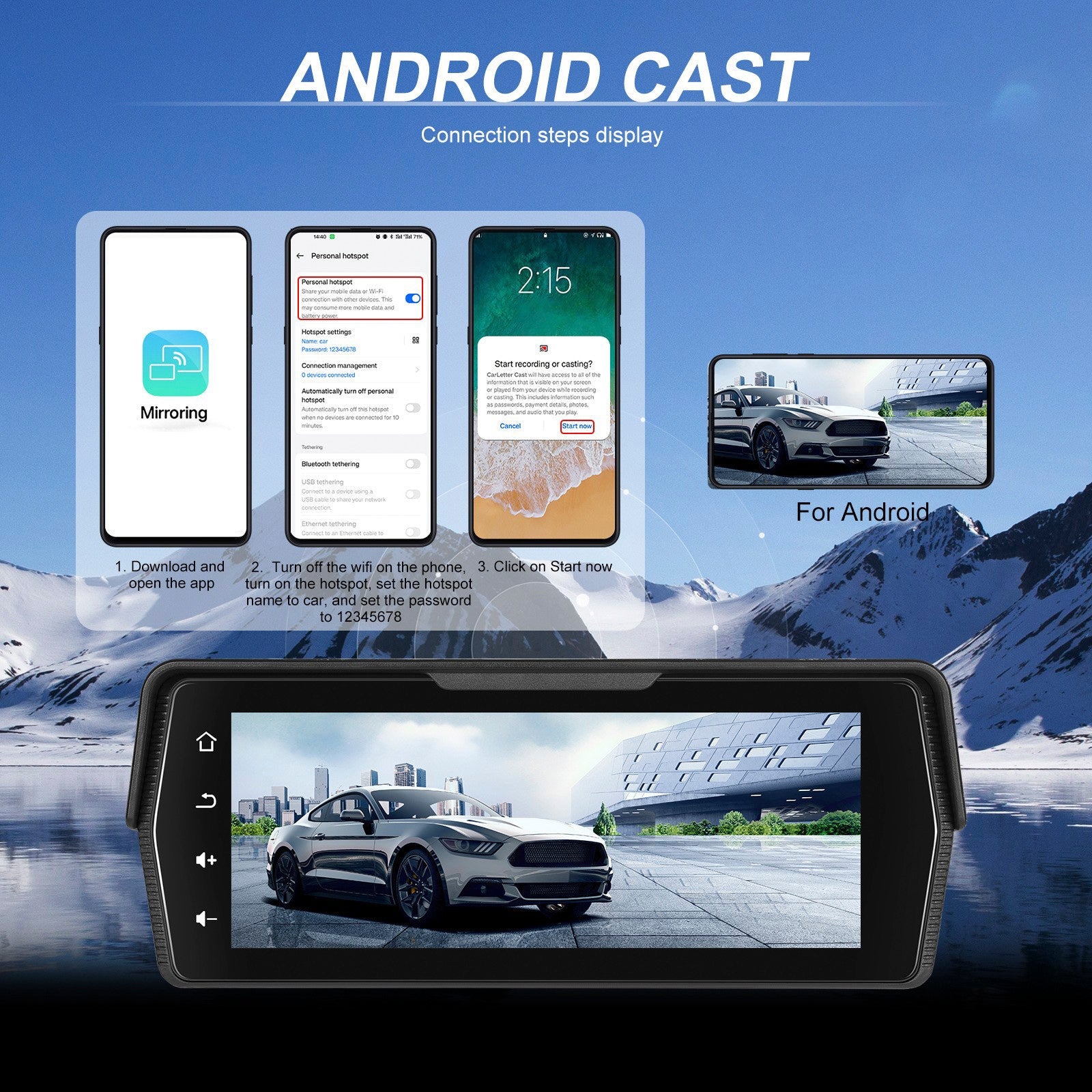 6.86-inch PND Wireless CarPlay Android Auto Screen Mirroring for Motorcycles