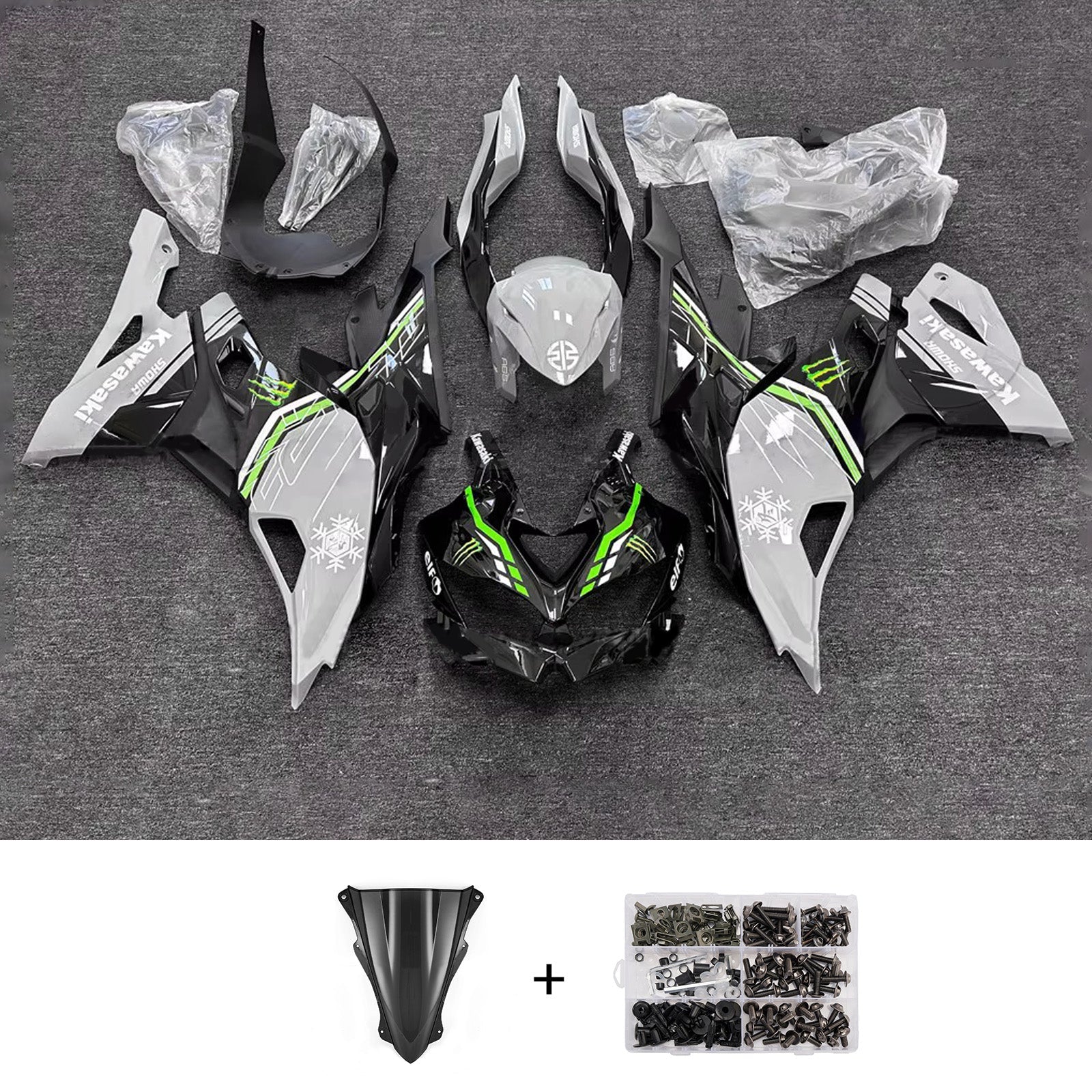Injection Fairing Kit fit For Kawasaki Ninja ZX-25R ZX-4R ZX-4RR 2019-2025