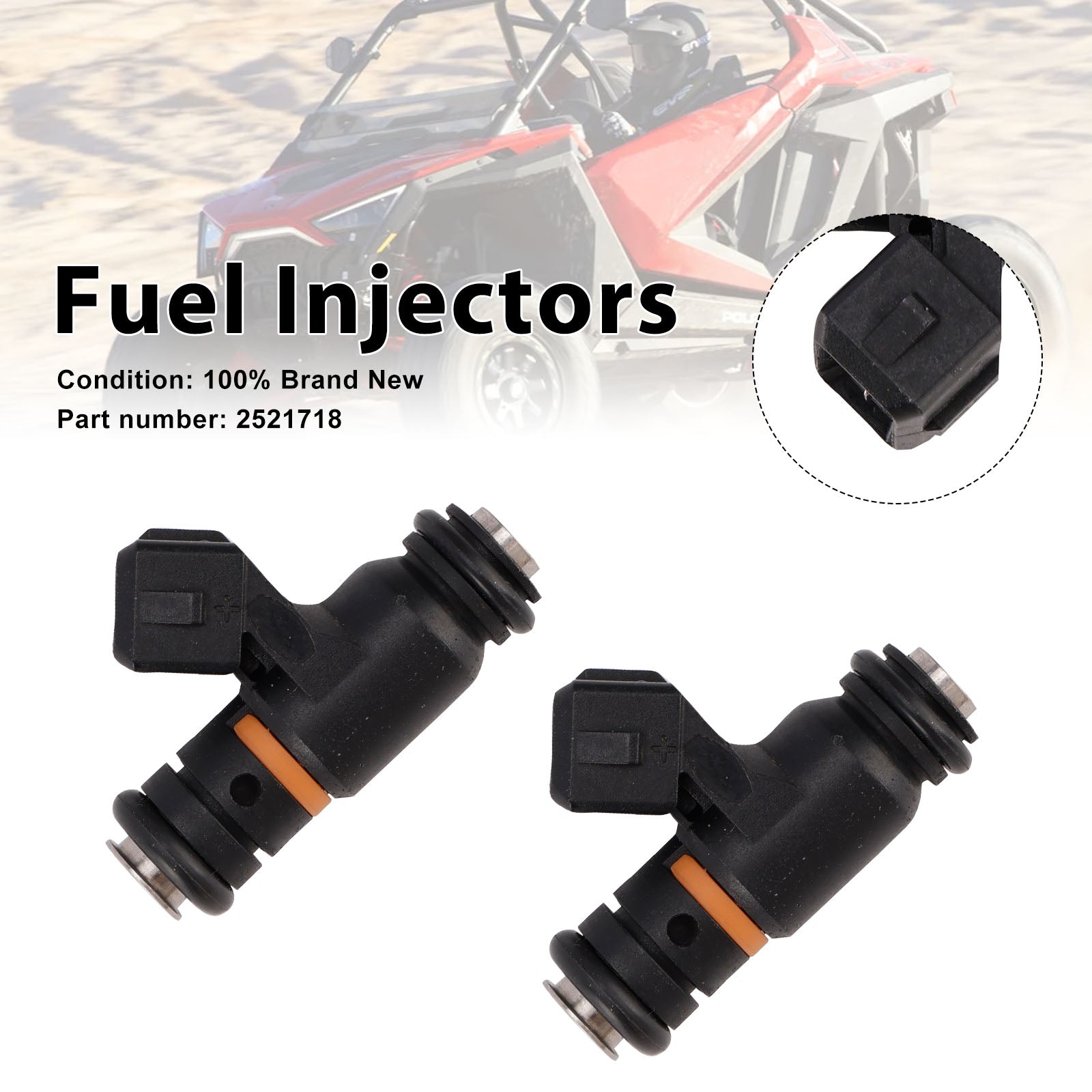 2PC 2521718 Fuel Injectors For Polaris RZR XP 2017-2020