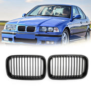 New Glossy Black Kidney Sport Hood Grill Grille For BMW E36 318i 325i 1992-1996