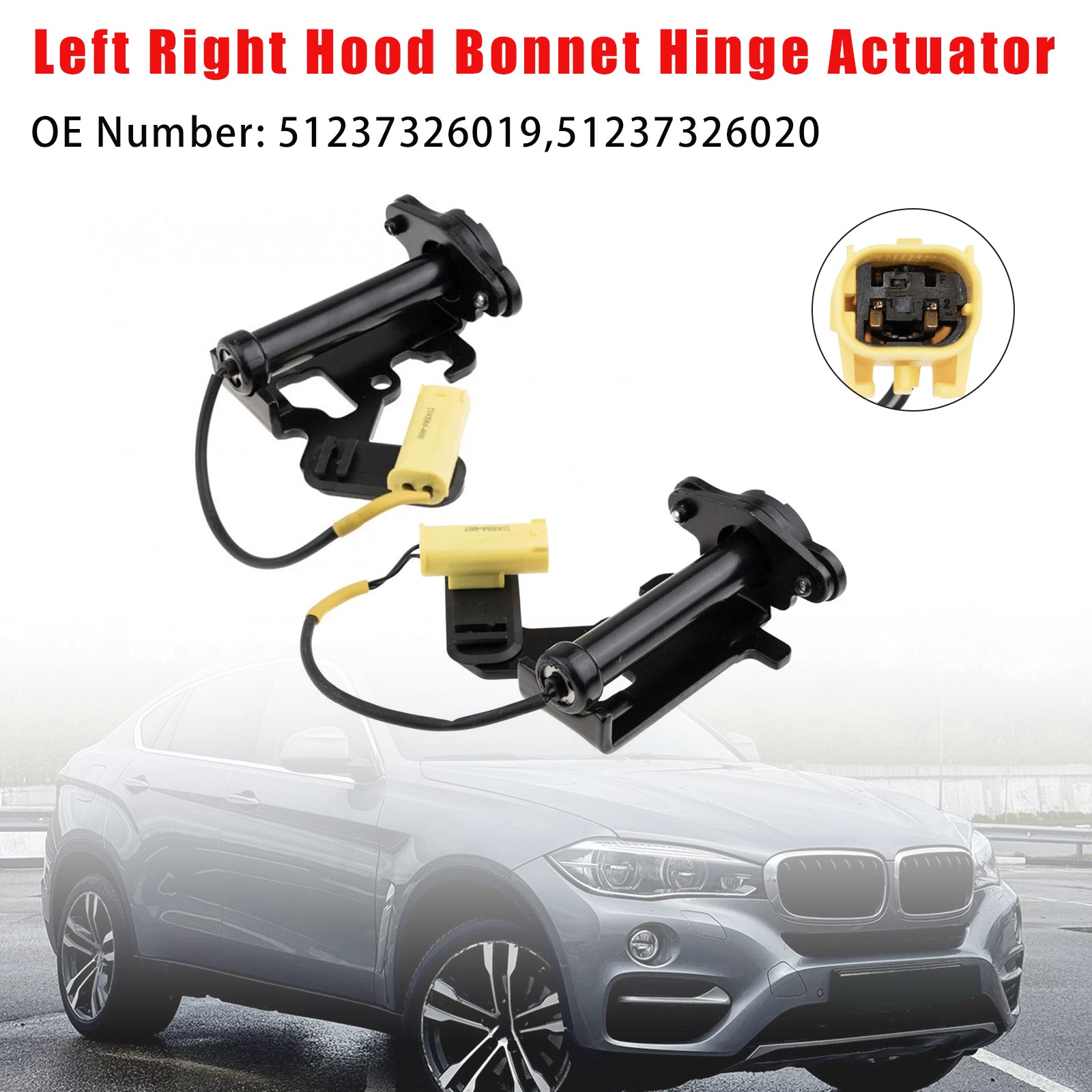 Hood Bonnet Hinge Actuator L&R 51237326019 51237326020 Fit For BMW X5 F15 X6 F16
