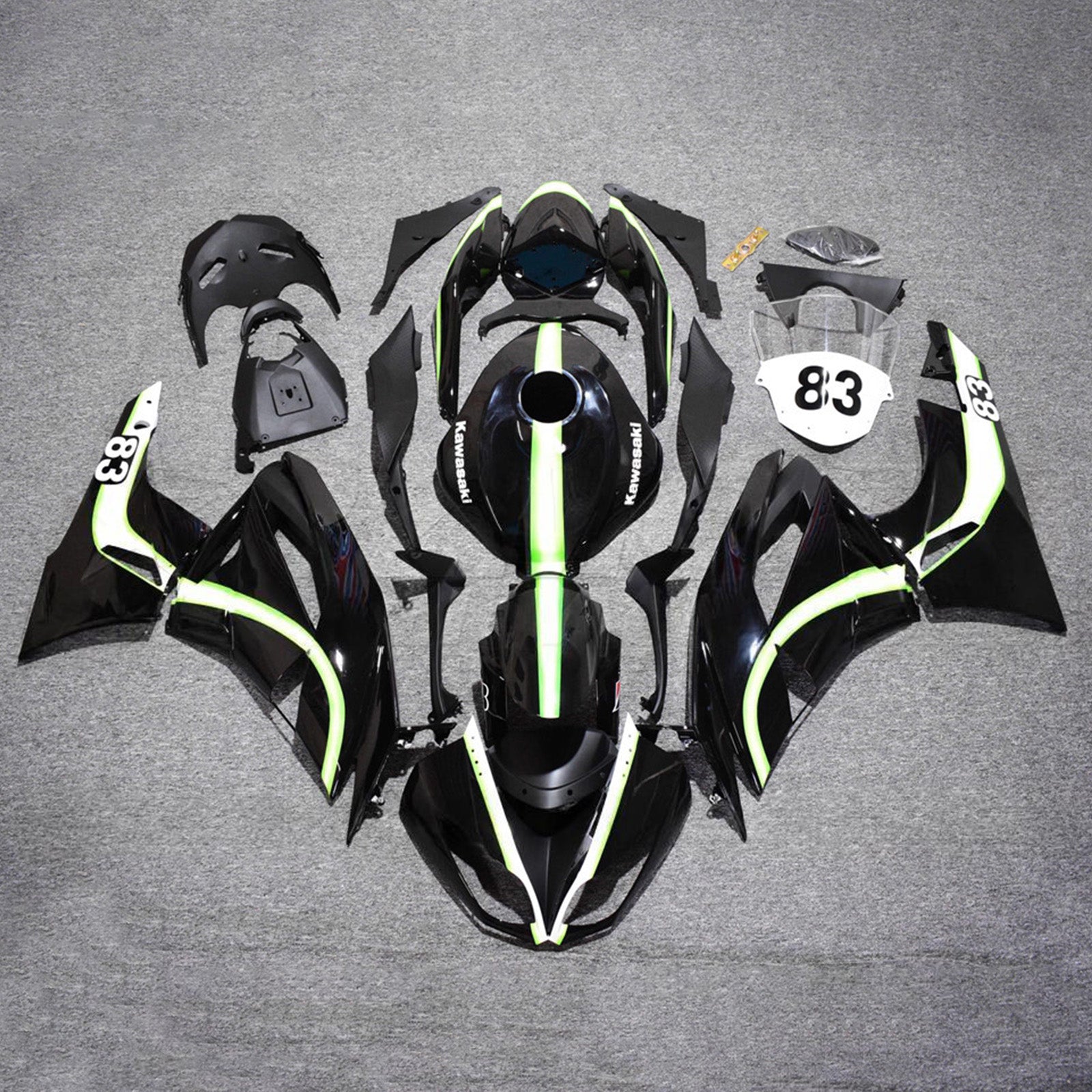 Injection Fairing Kit Bodywork Plastic ABS fit For Kawasaki ZX6R 636 2009-2012
