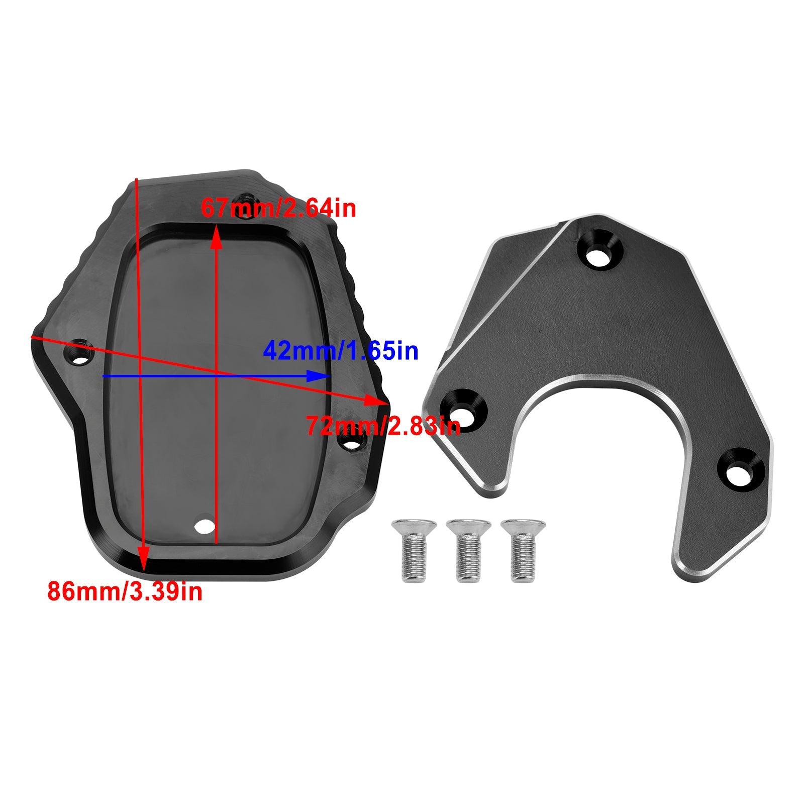 2017-2020 Honda CRF250L Kickstand Enlarge Plate Pad