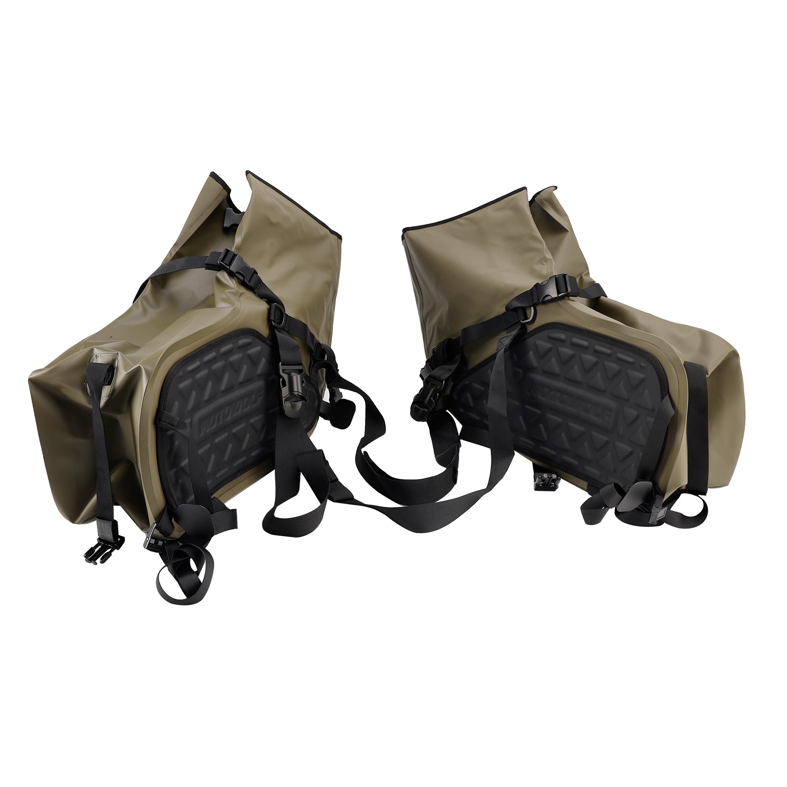 Side Tail Bag Saddlebag Color Matching Luggage 86L Green For Scooter Motorcycle
